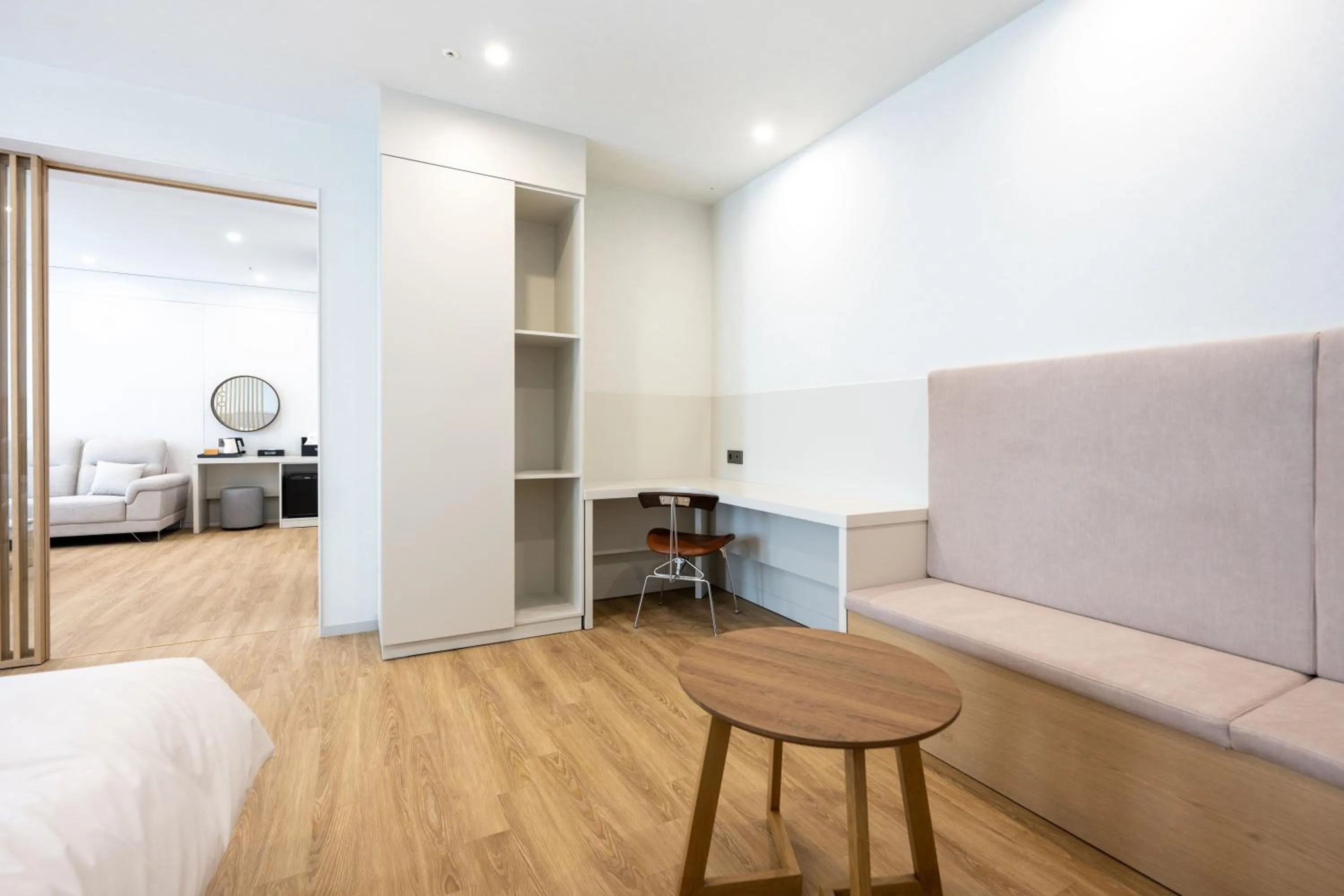 Bed in Gyeongju city hotel