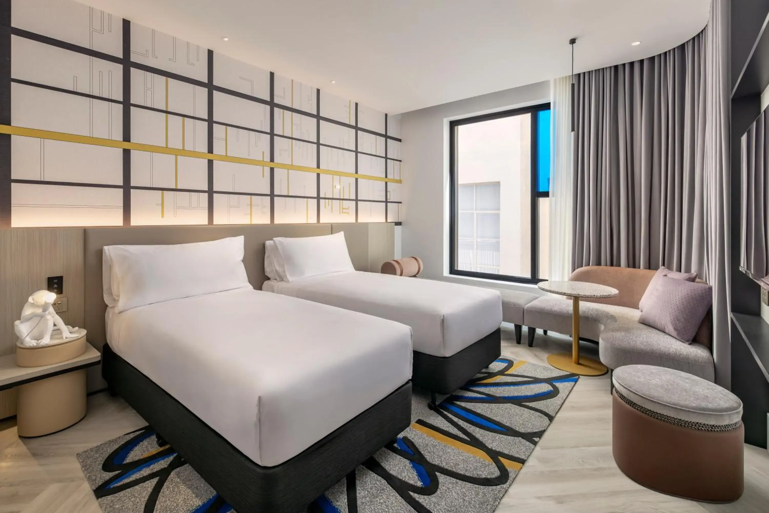 Bedroom, Bed in Hotel Indigo Melbourne Little Collins Bedroom, Bed in Hotel Indigo Melbourne Little Collins