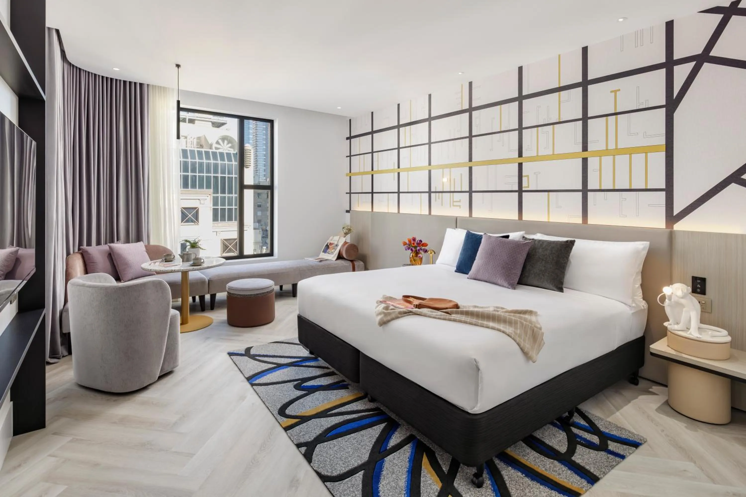 Bed in Hotel Indigo Melbourne Little Collins