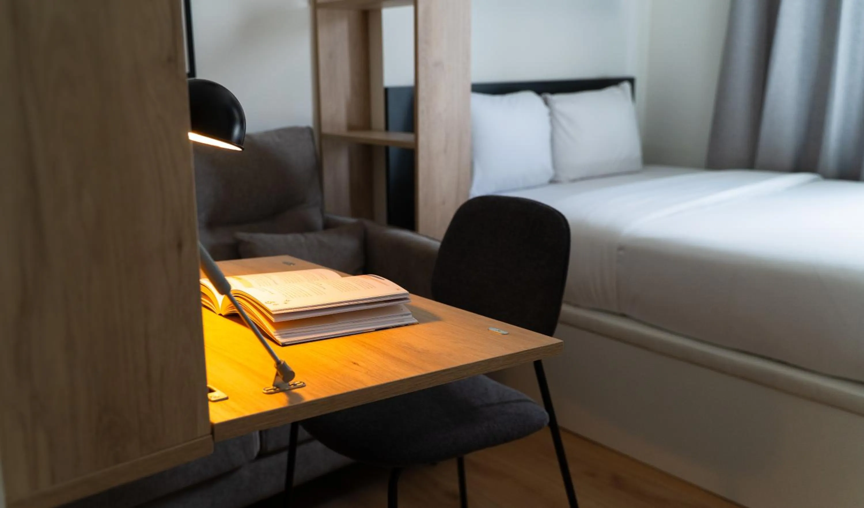 Living room, Bed in Node Madrid Carabanchel