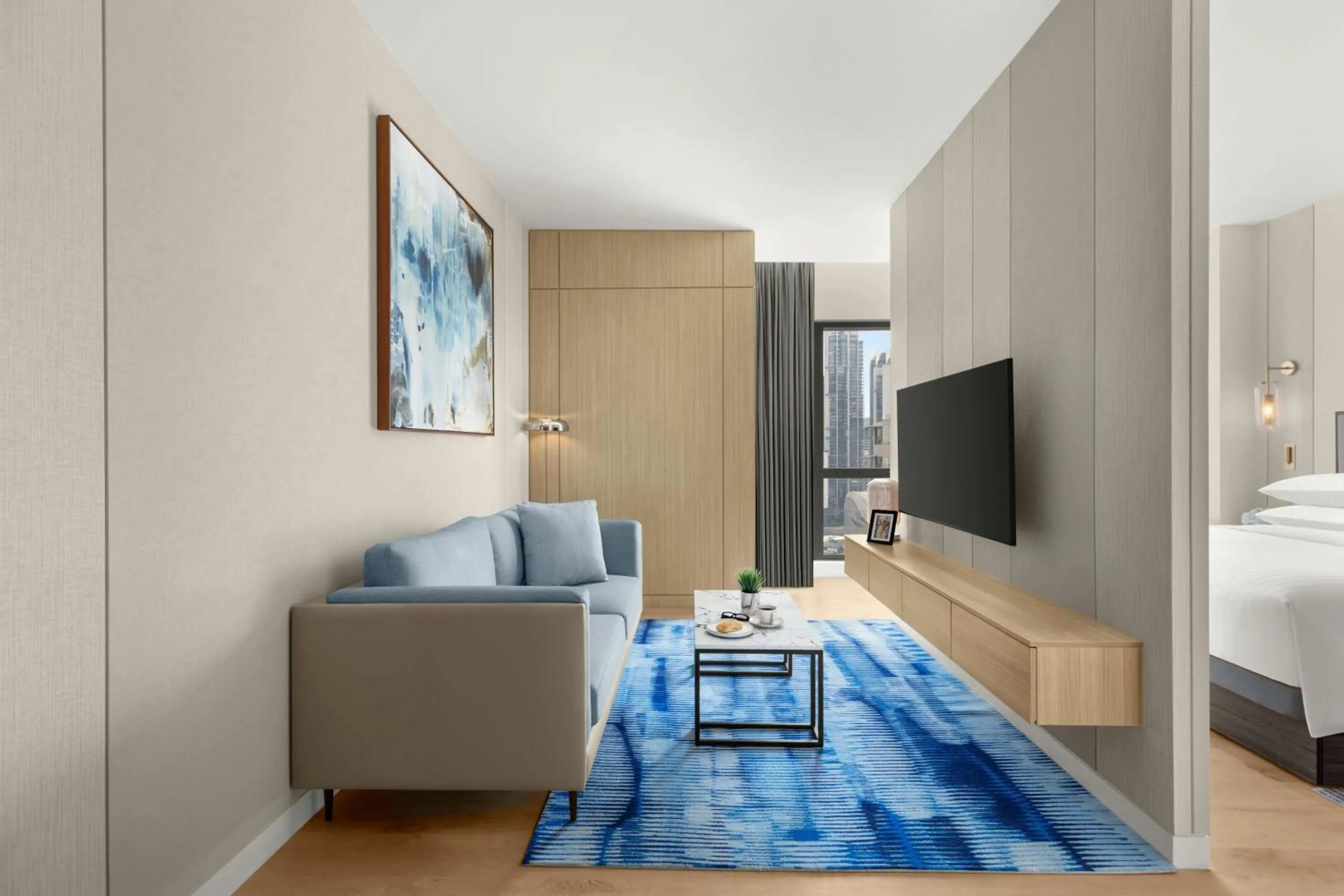 Living room, Bed in Marriott Executive Apartments Kuala Lumpur