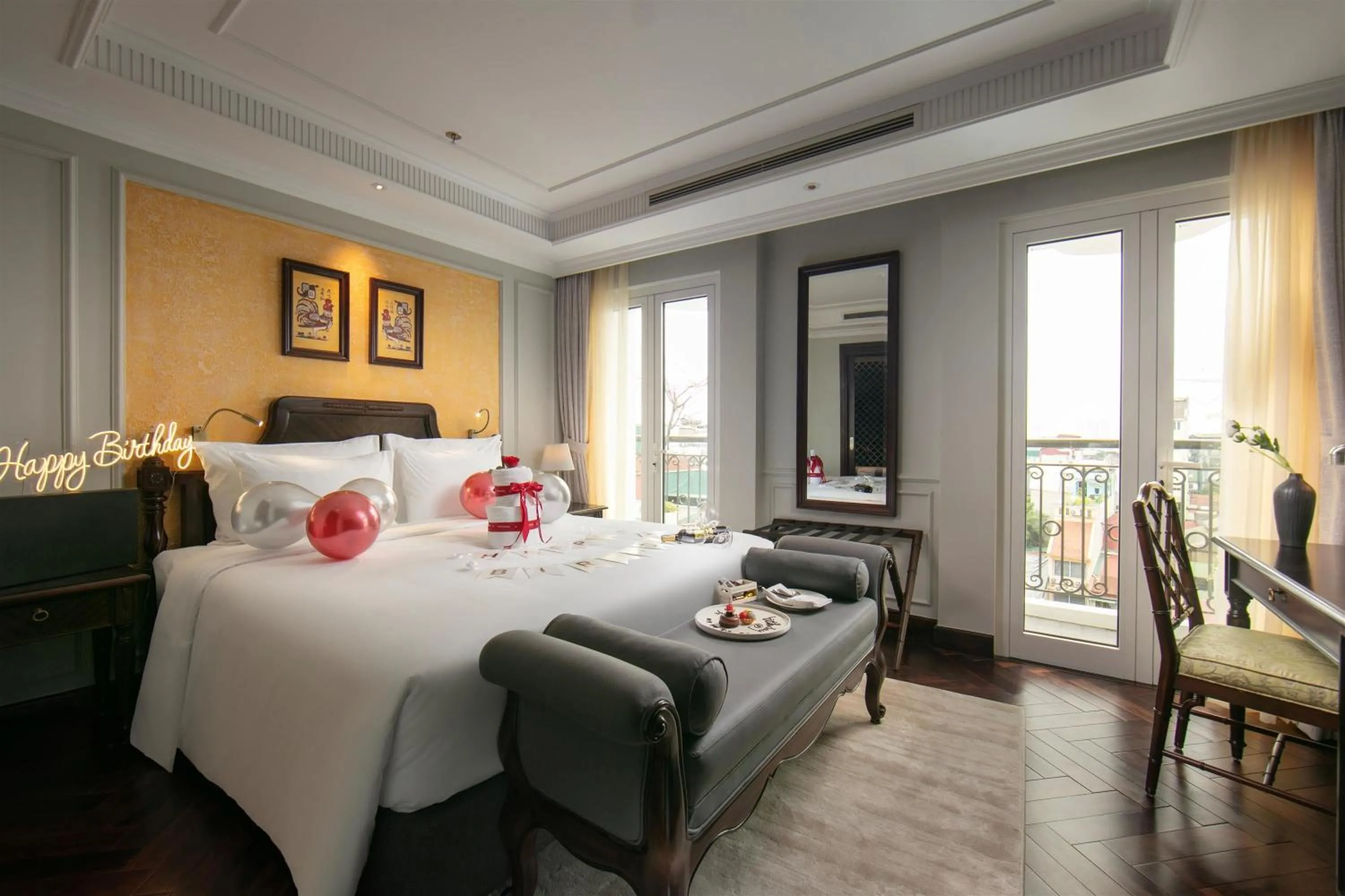 Decorative detail, Bed in La Mejor Indochine Hotel