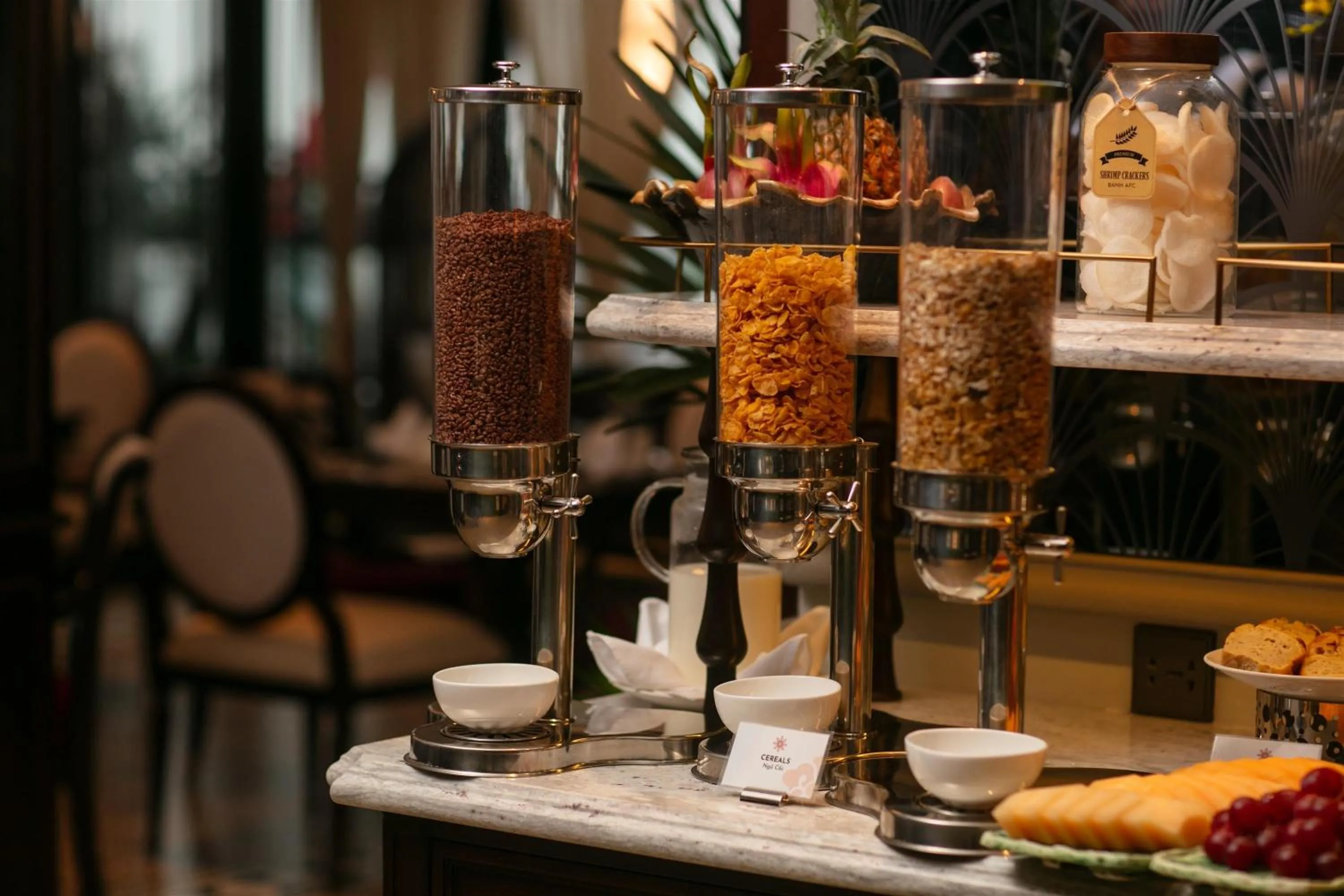 Buffet breakfast in La Mejor Indochine Hotel