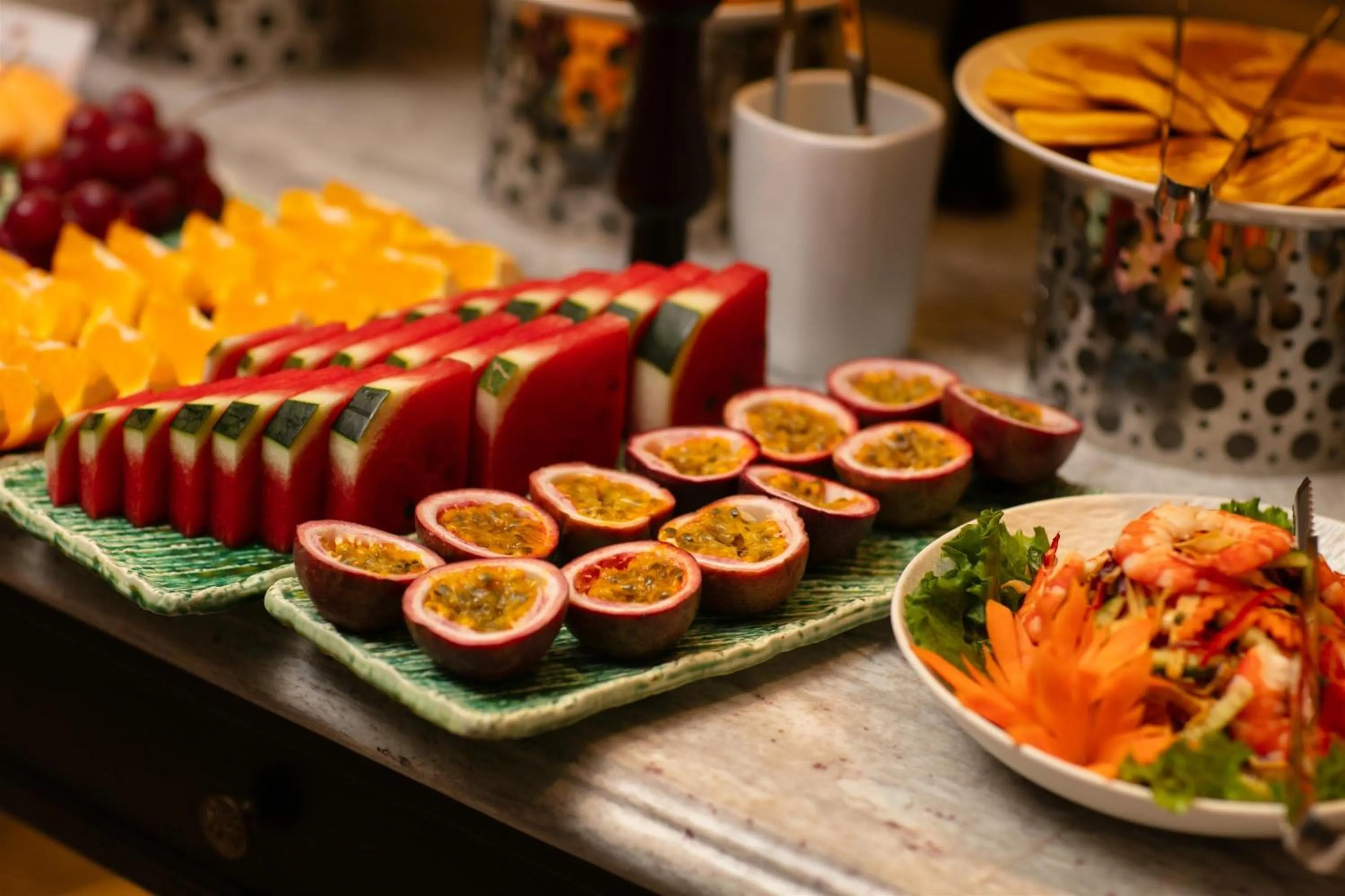 Buffet breakfast in La Mejor Indochine Hotel