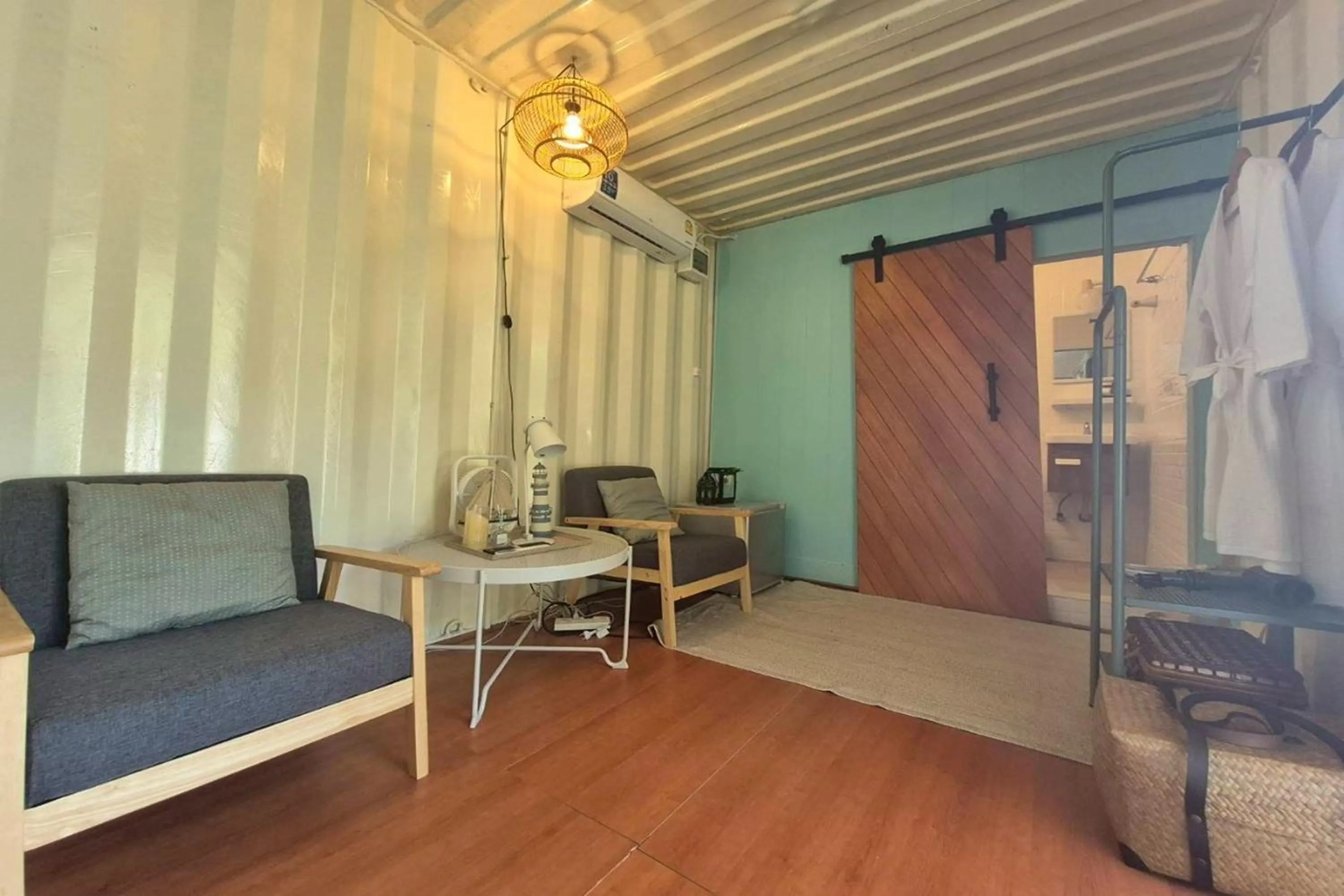 Seating area in NaNine Glamping