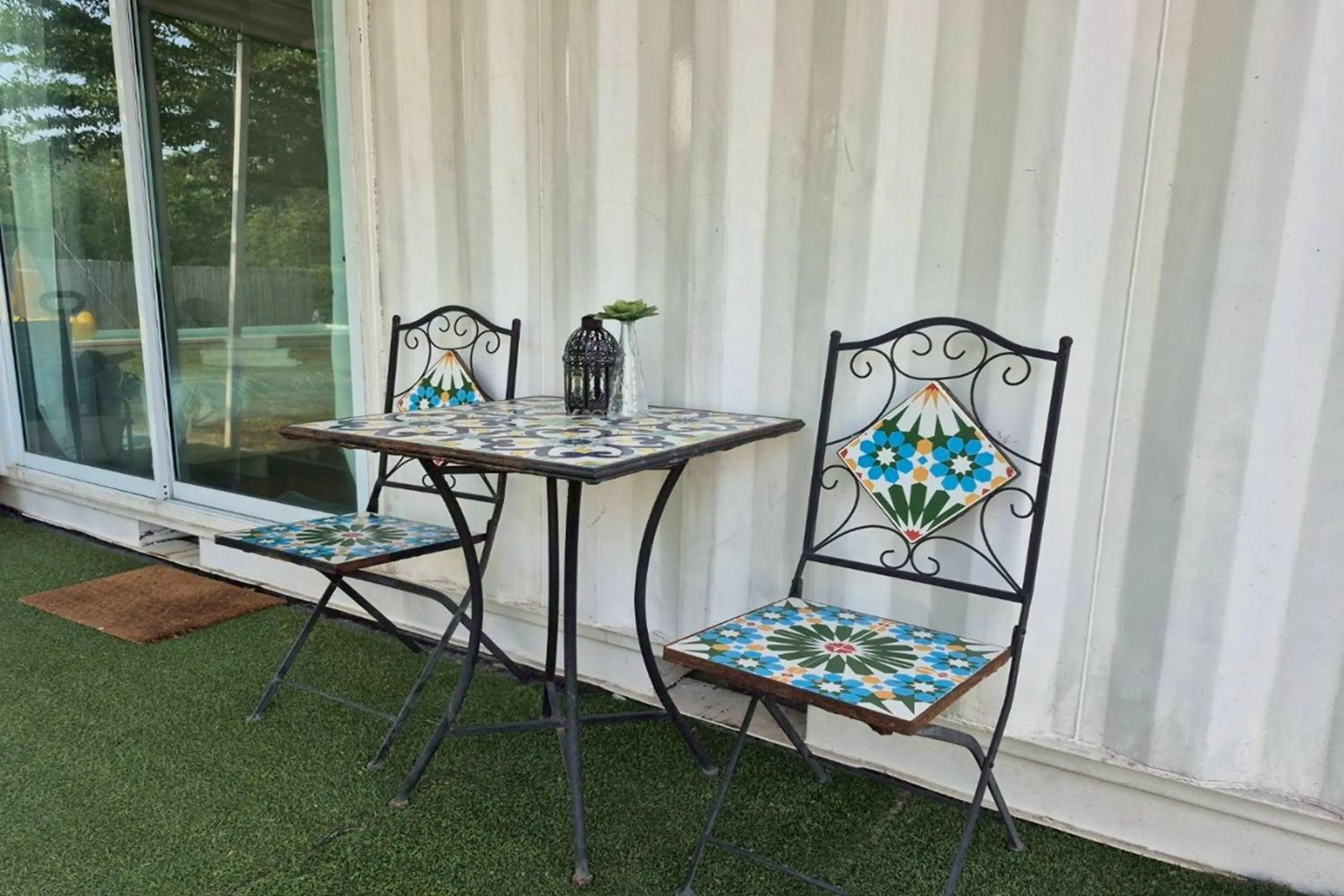 Seating area in NaNine Glamping