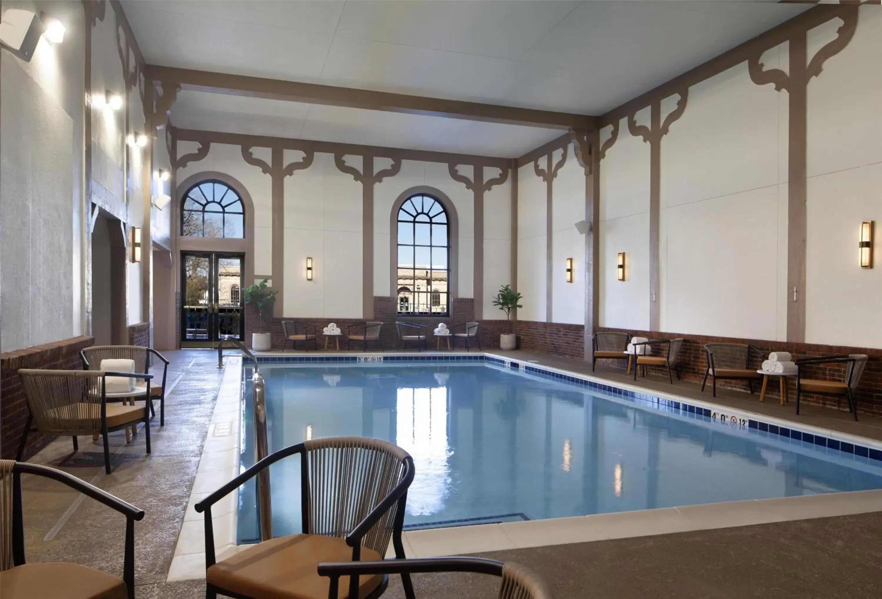 Pool view in Hotel Royer Urbana Champaign, Tapestry Collection by Hilton Pool view in Hotel Royer Urbana Champaign, Tapestry Collection by Hilton