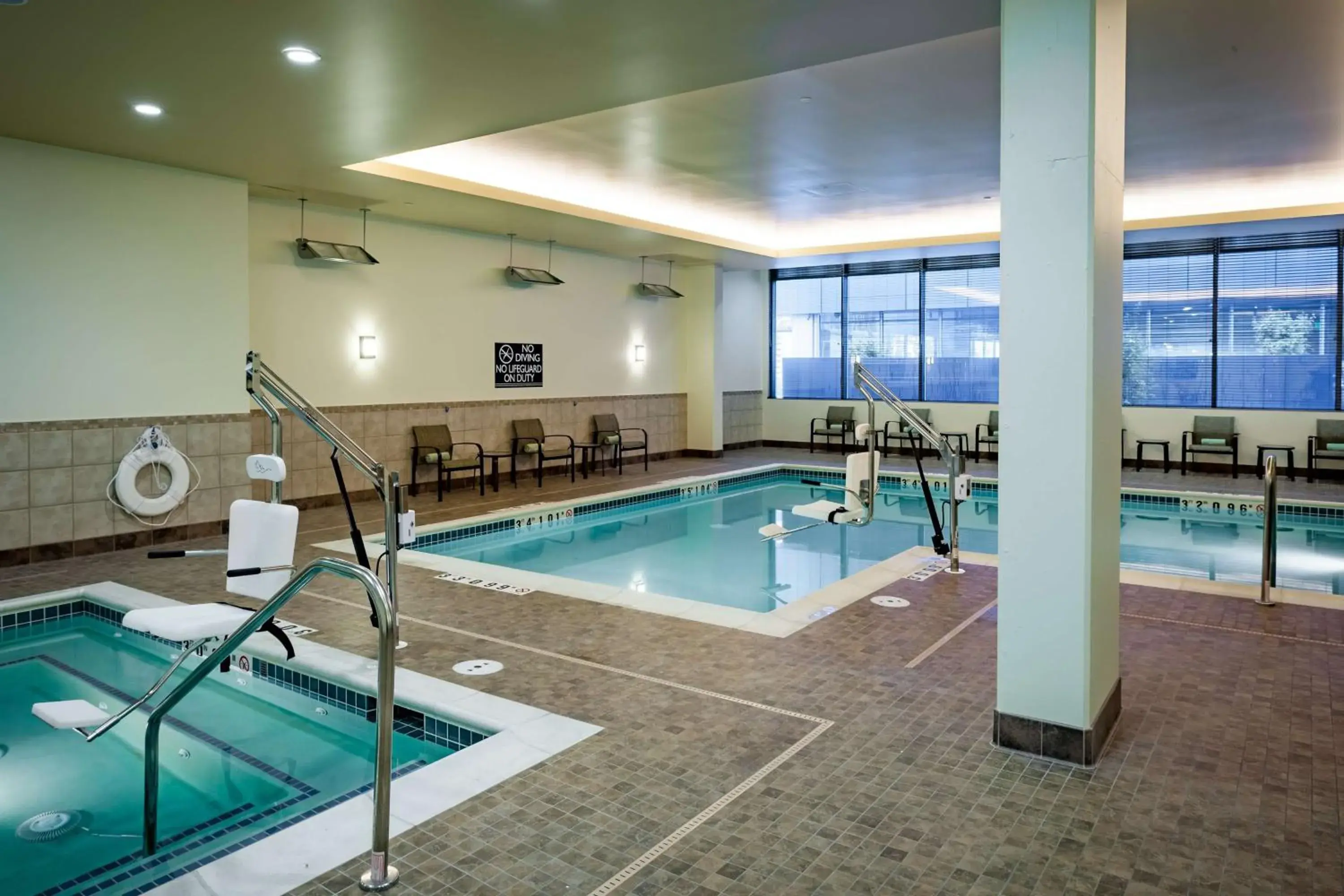 Pool view in Hilton Garden Inn Seattle Downtown Pool view in Hilton Garden Inn Seattle Downtown