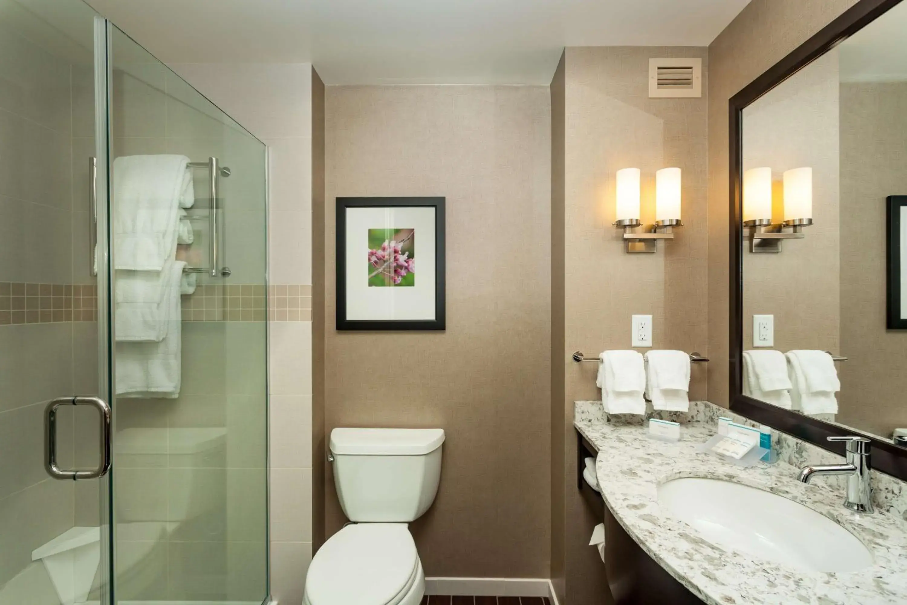 Bathroom in Hilton Garden Inn Seattle Downtown Bathroom in Hilton Garden Inn Seattle Downtown