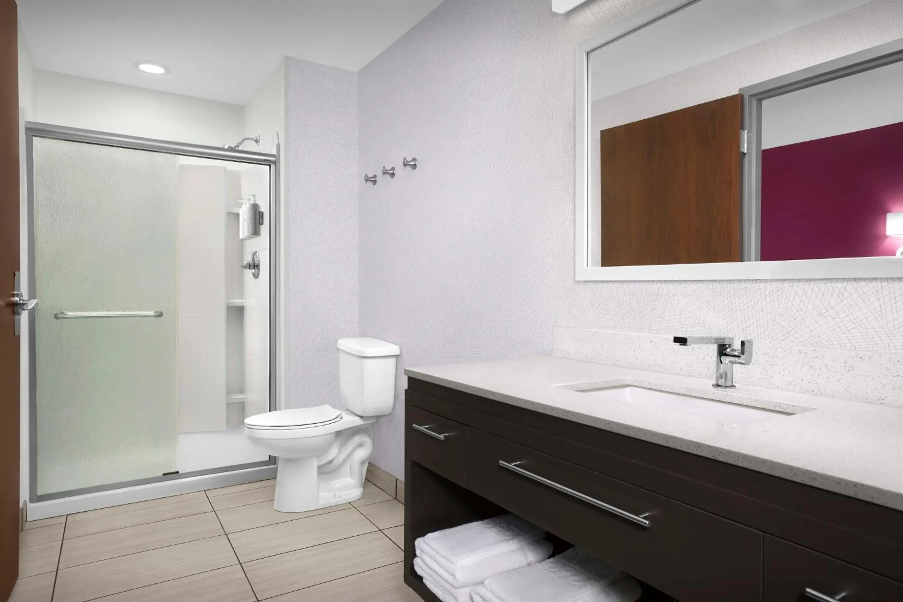 Bathroom in Home2 Suites by Hilton Clarksville/Ft. Campbell Bathroom in Home2 Suites by Hilton Clarksville/Ft. Campbell