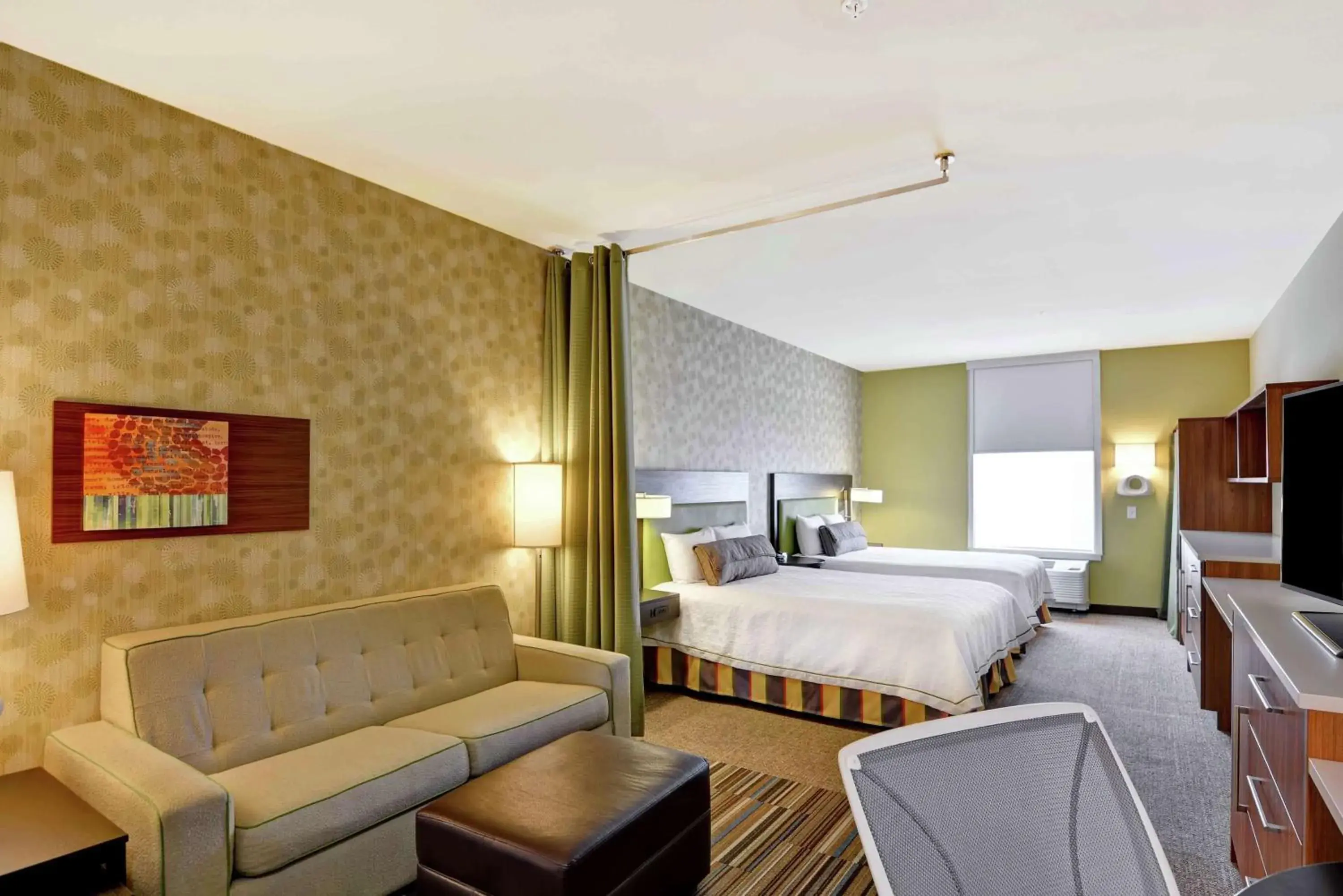 Living room, Bed in Home2 Suites by Hilton Idaho Falls Living room, Bed in Home2 Suites by Hilton Idaho Falls