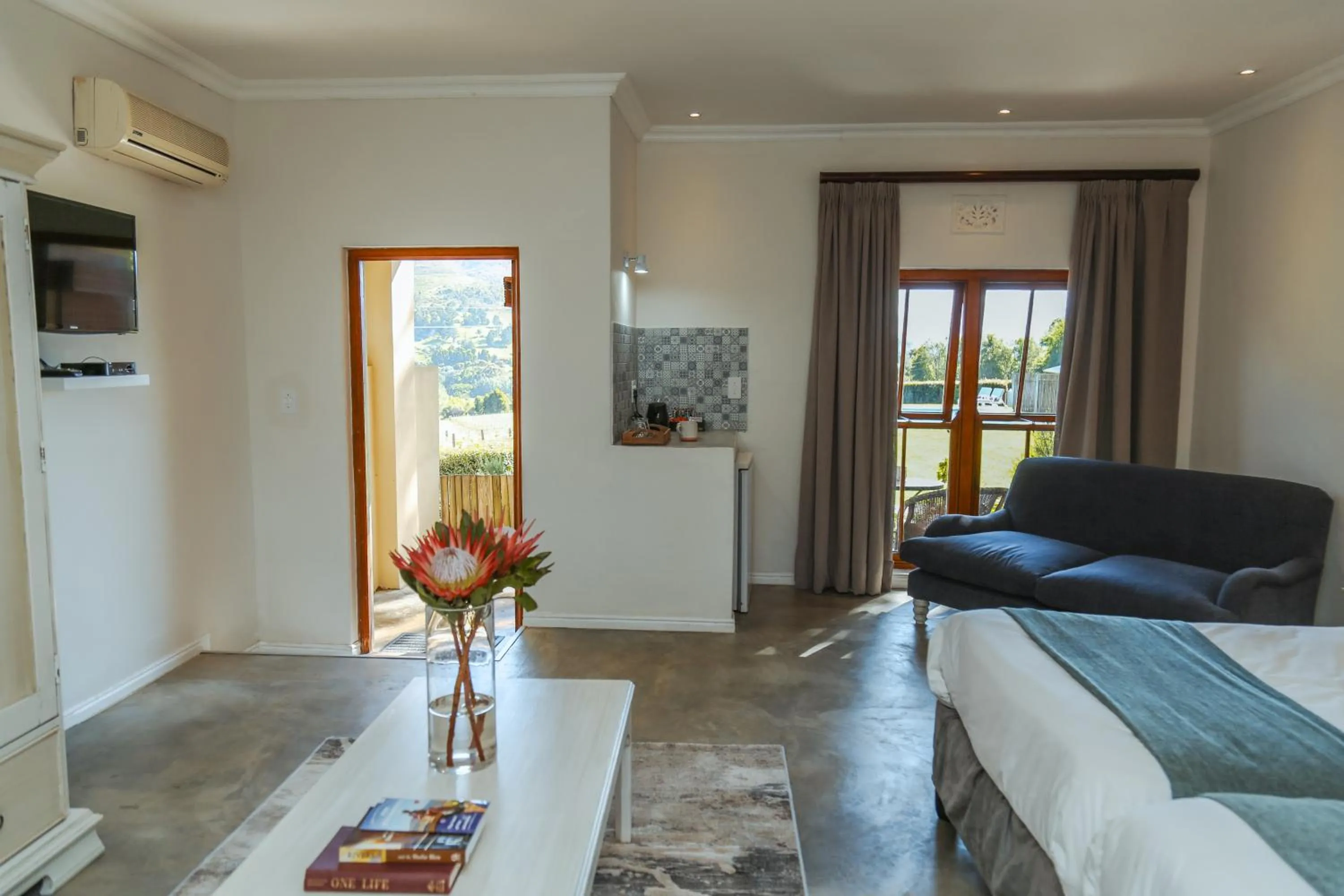 Seating area in Le Pommier Wine Estate