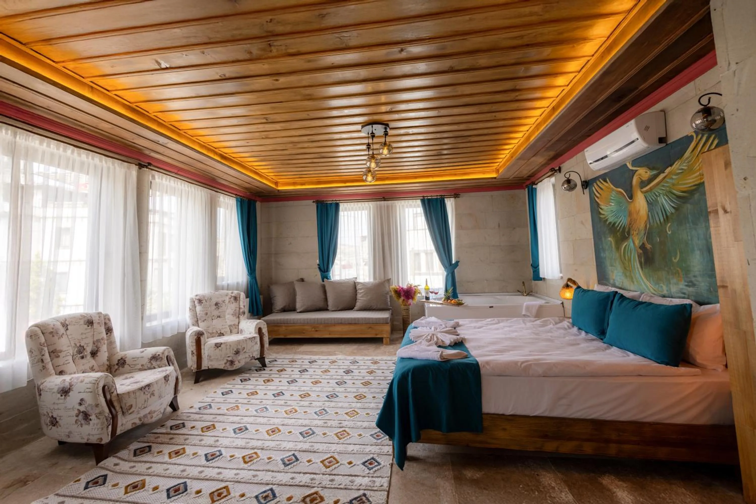 Bed in Rio Cappadocia Hotel
