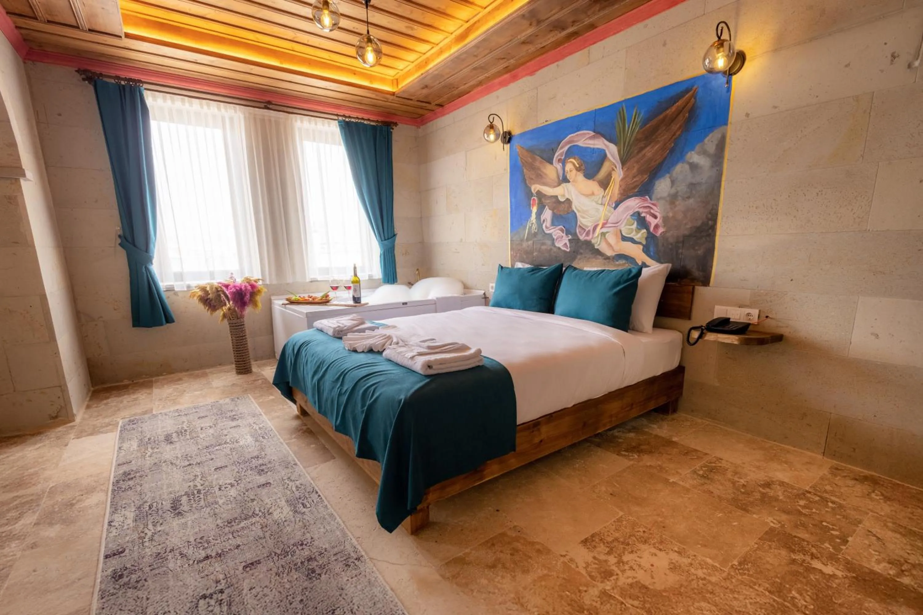 Bed in Rio Cappadocia Hotel