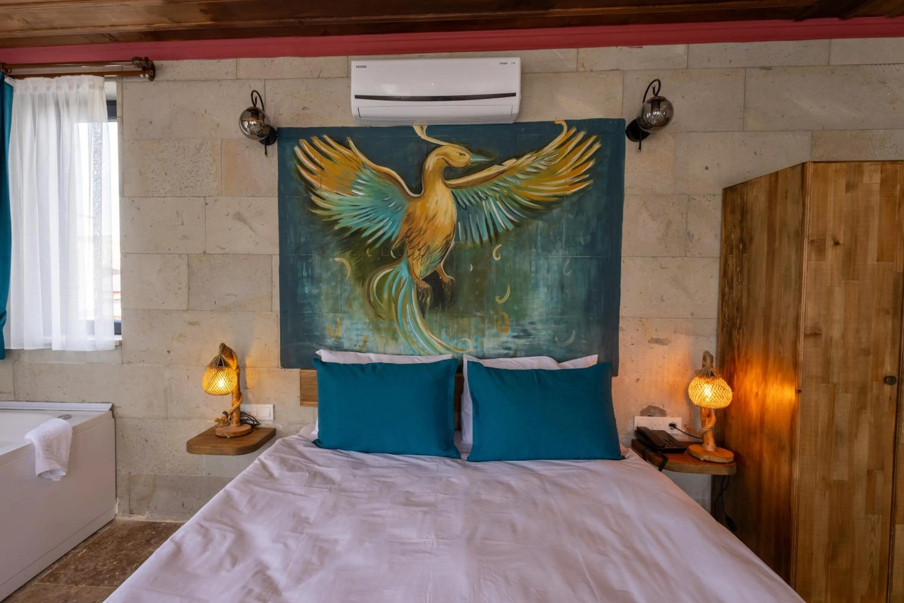 Bed in Rio Cappadocia Hotel
