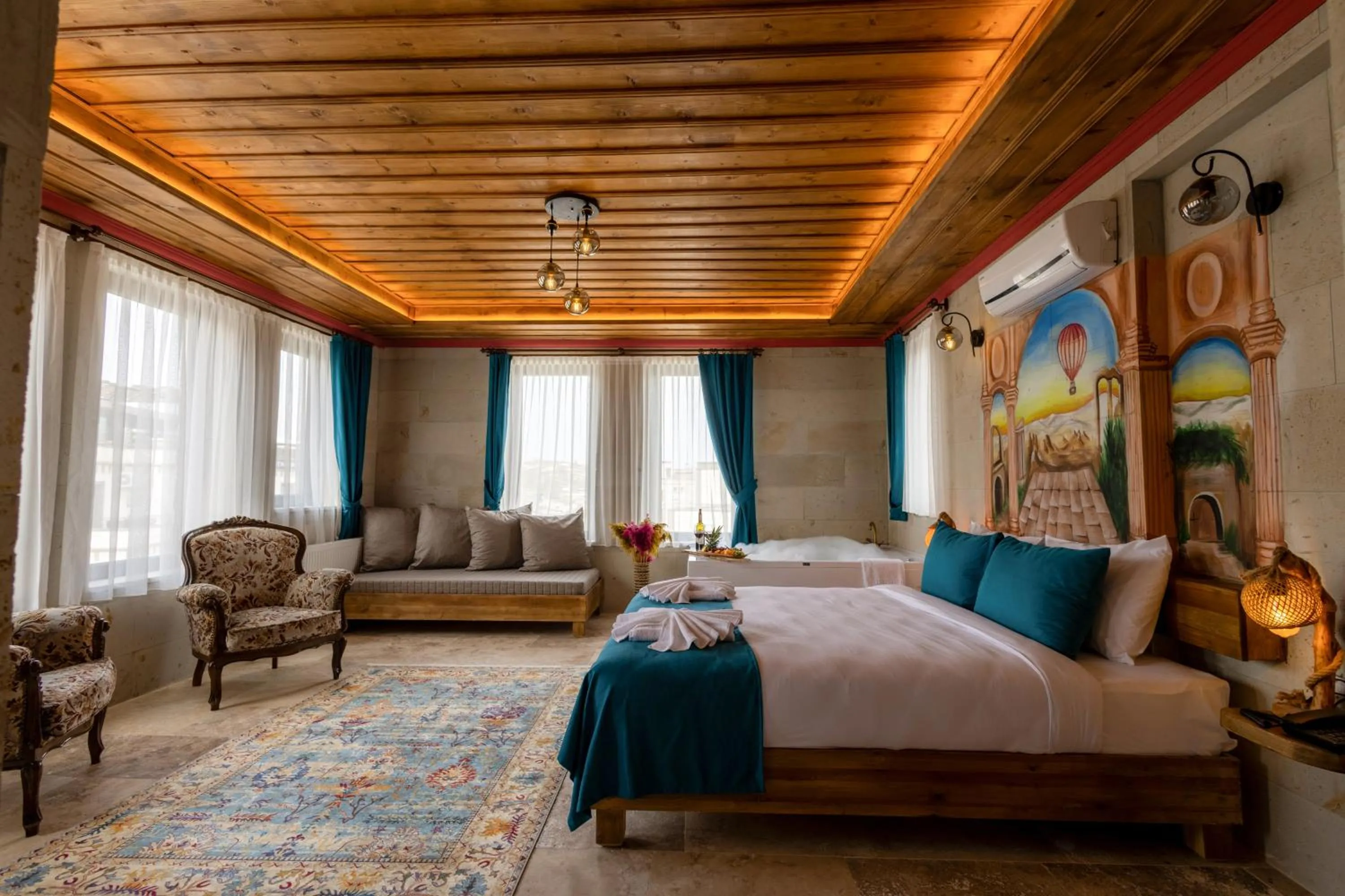 Bed in Rio Cappadocia Hotel