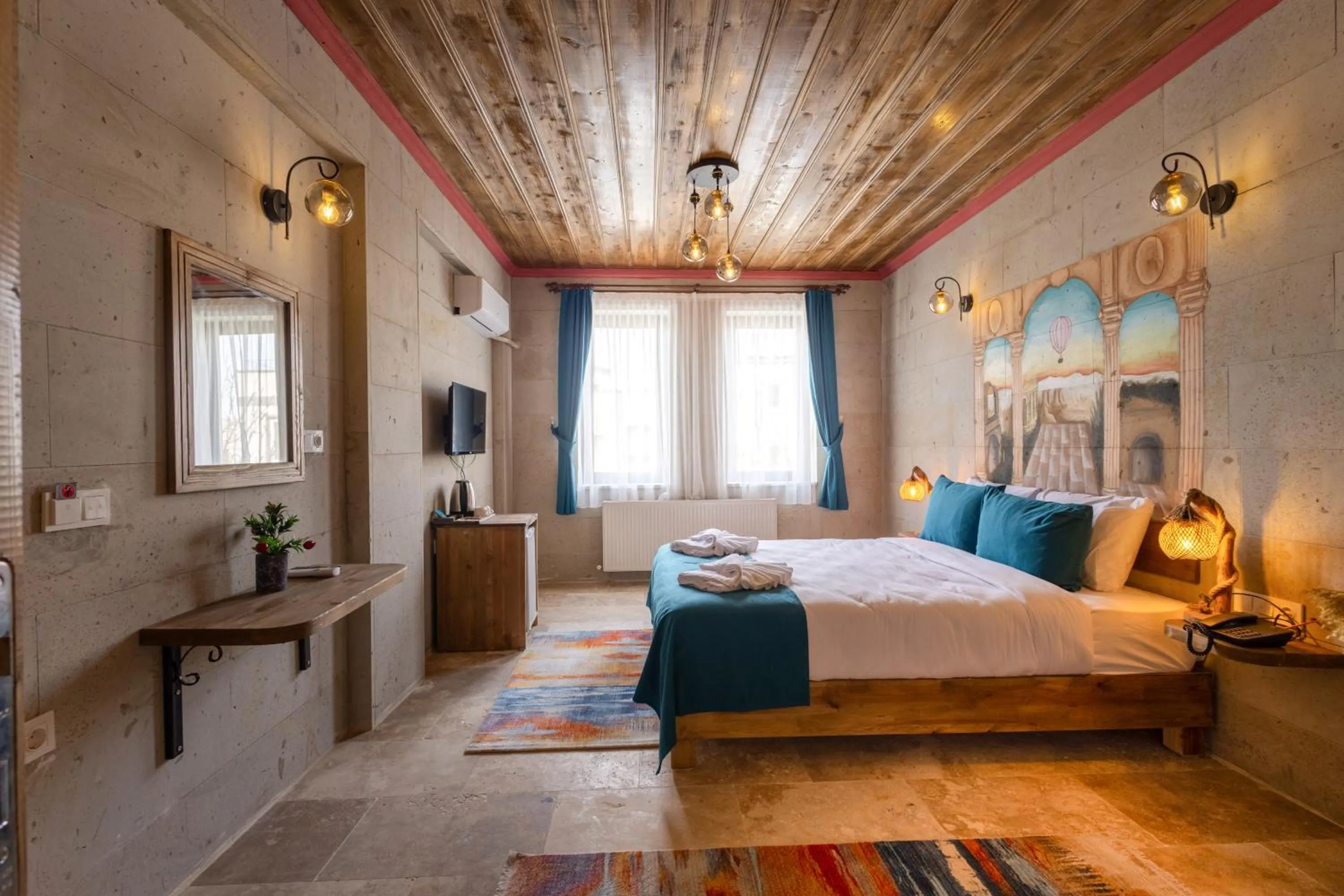 Bed in Rio Cappadocia Hotel