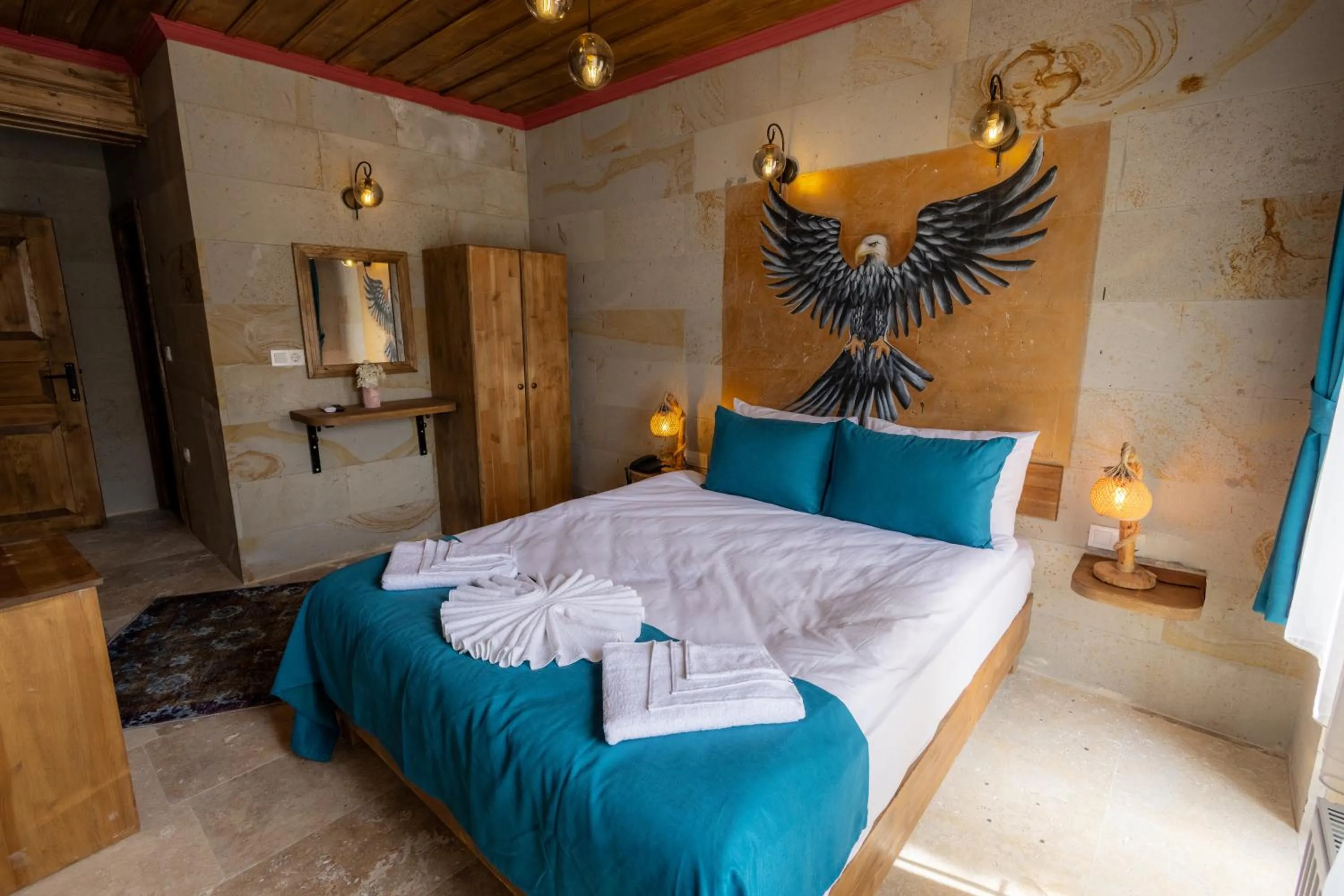 Bed in Rio Cappadocia Hotel