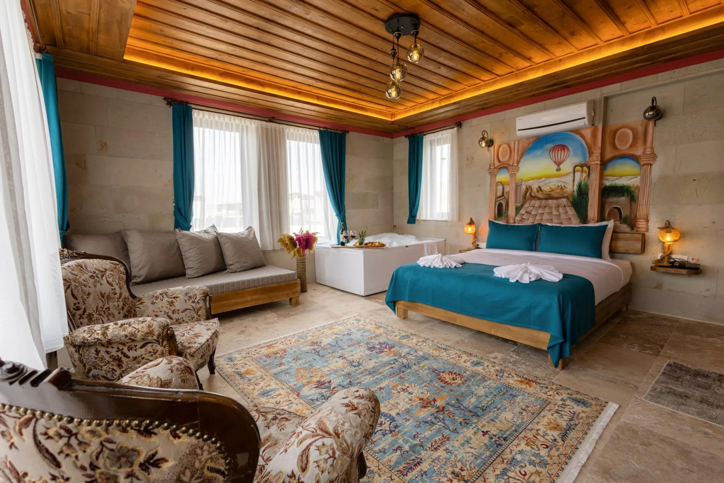 Bed in Rio Cappadocia Hotel