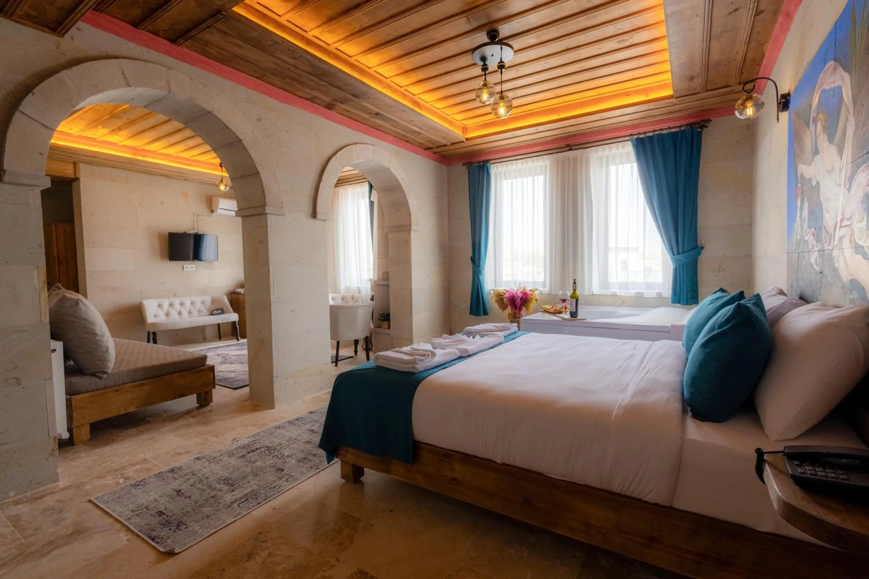 Bed in Rio Cappadocia Hotel