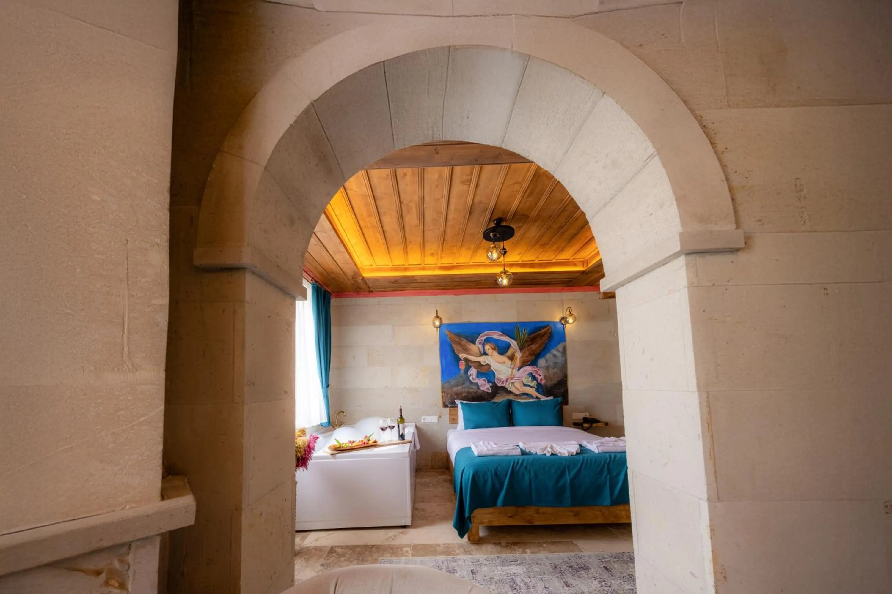 Bed in Rio Cappadocia Hotel