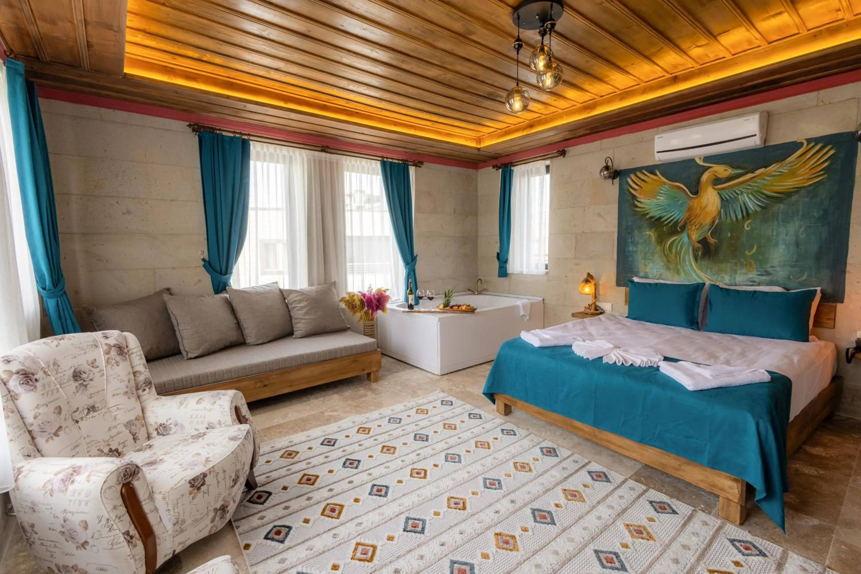 Bed in Rio Cappadocia Hotel