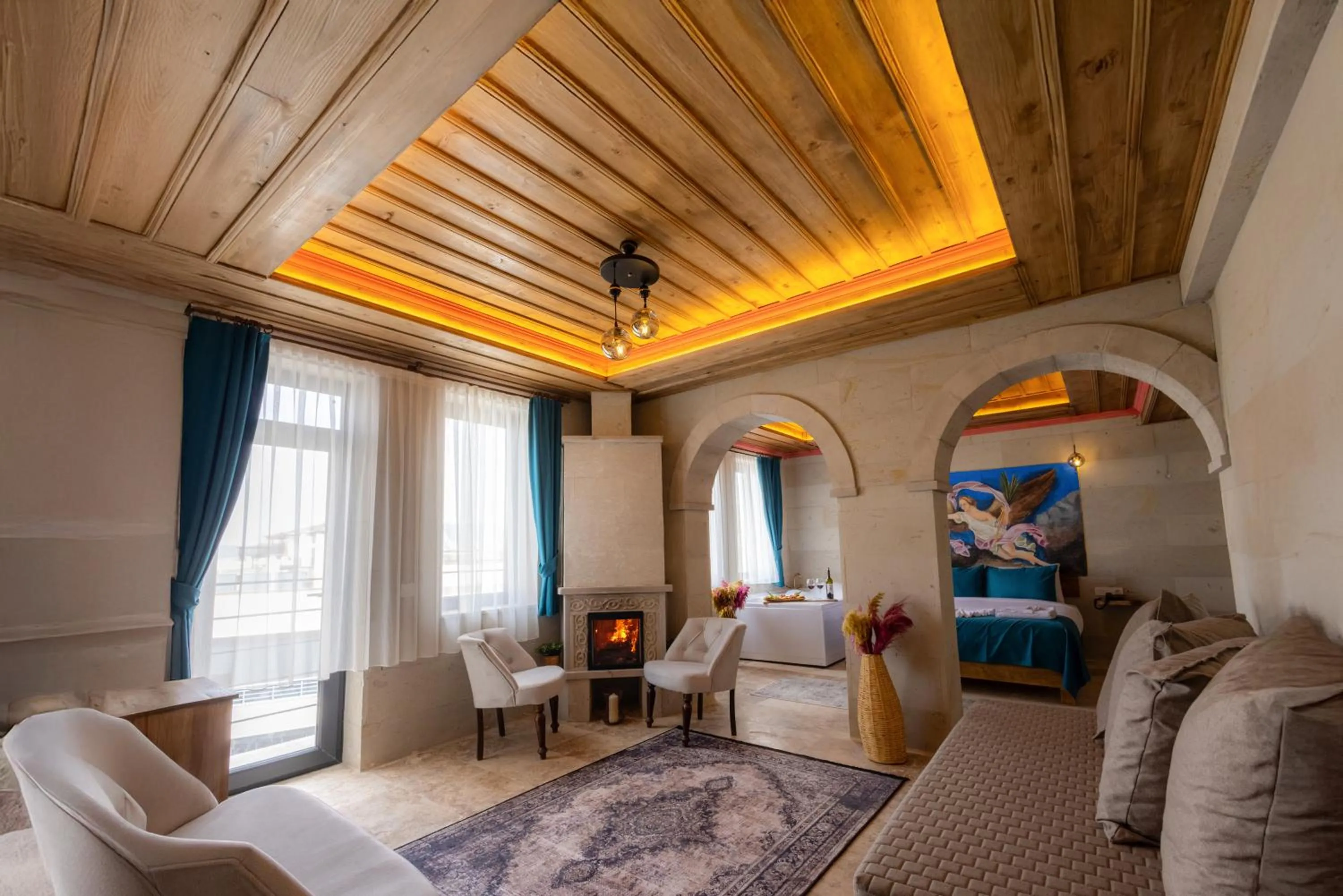 Bed in Rio Cappadocia Hotel