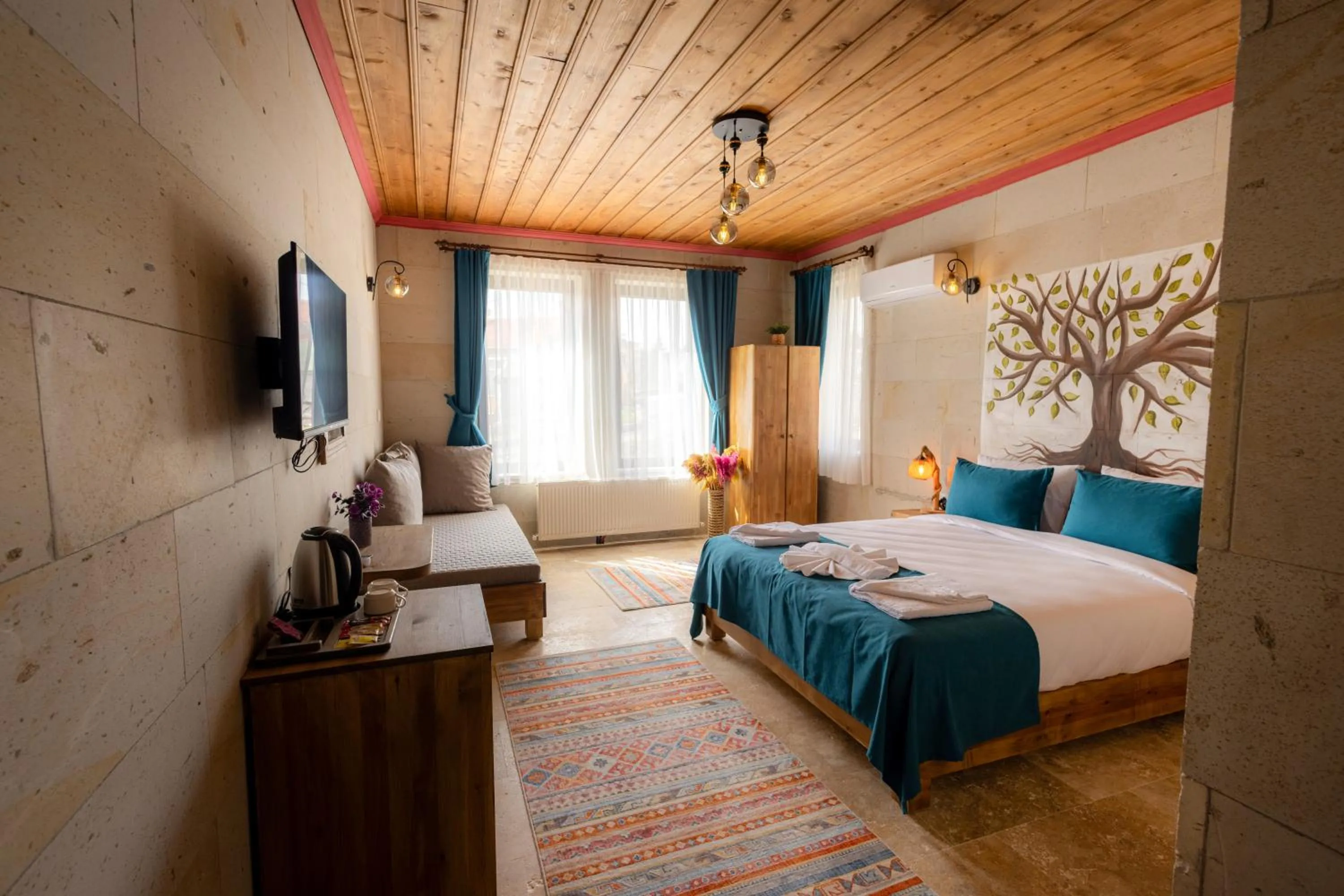 Bed in Rio Cappadocia Hotel