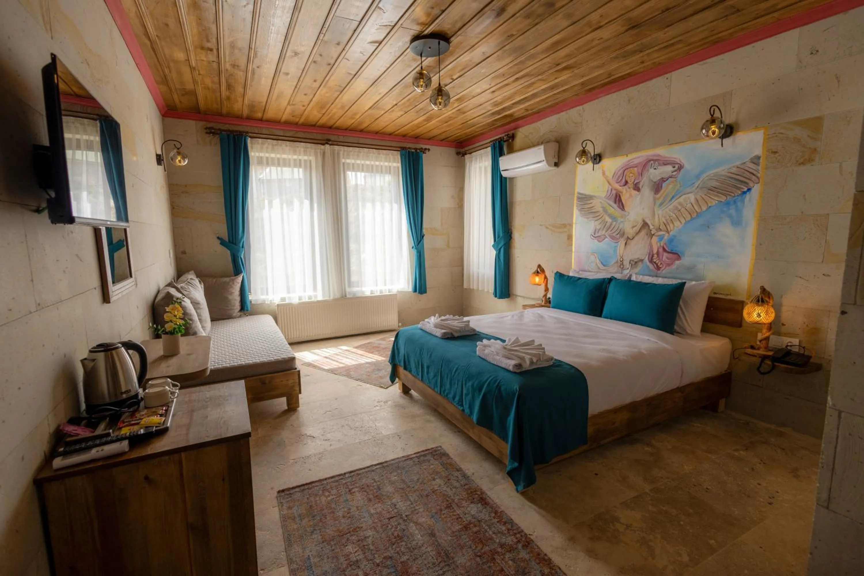 Bed in Rio Cappadocia Hotel