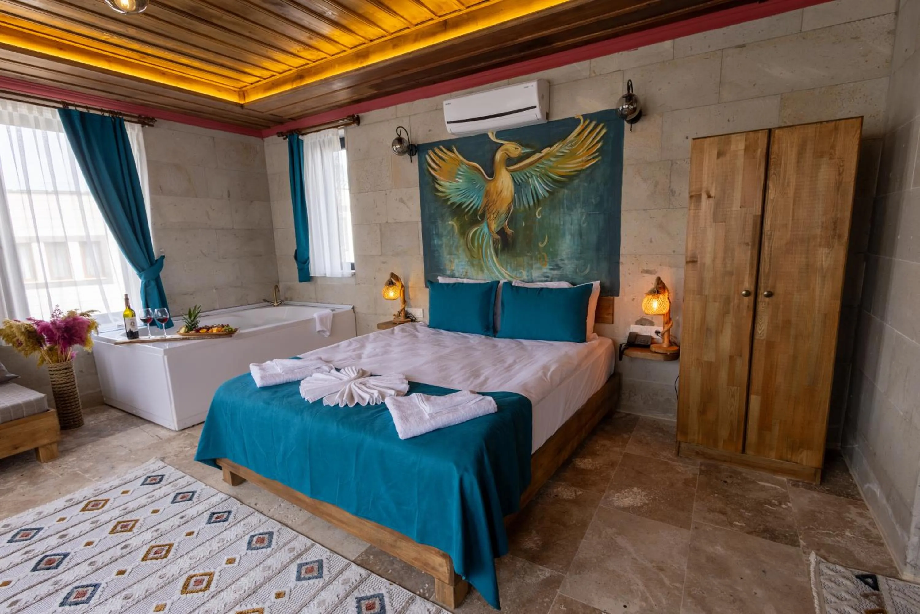 Bed in Rio Cappadocia Hotel