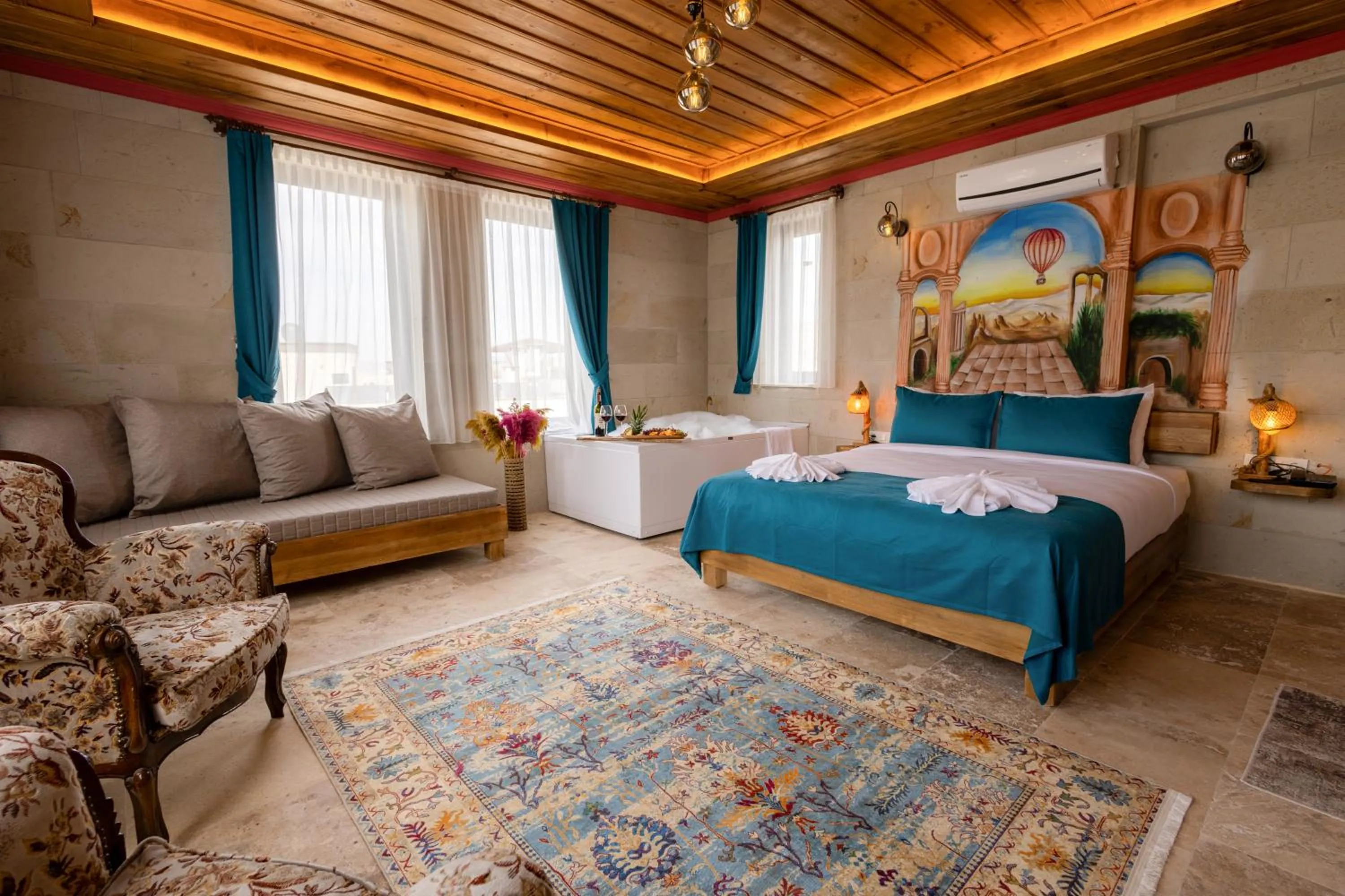 Bed in Rio Cappadocia Hotel