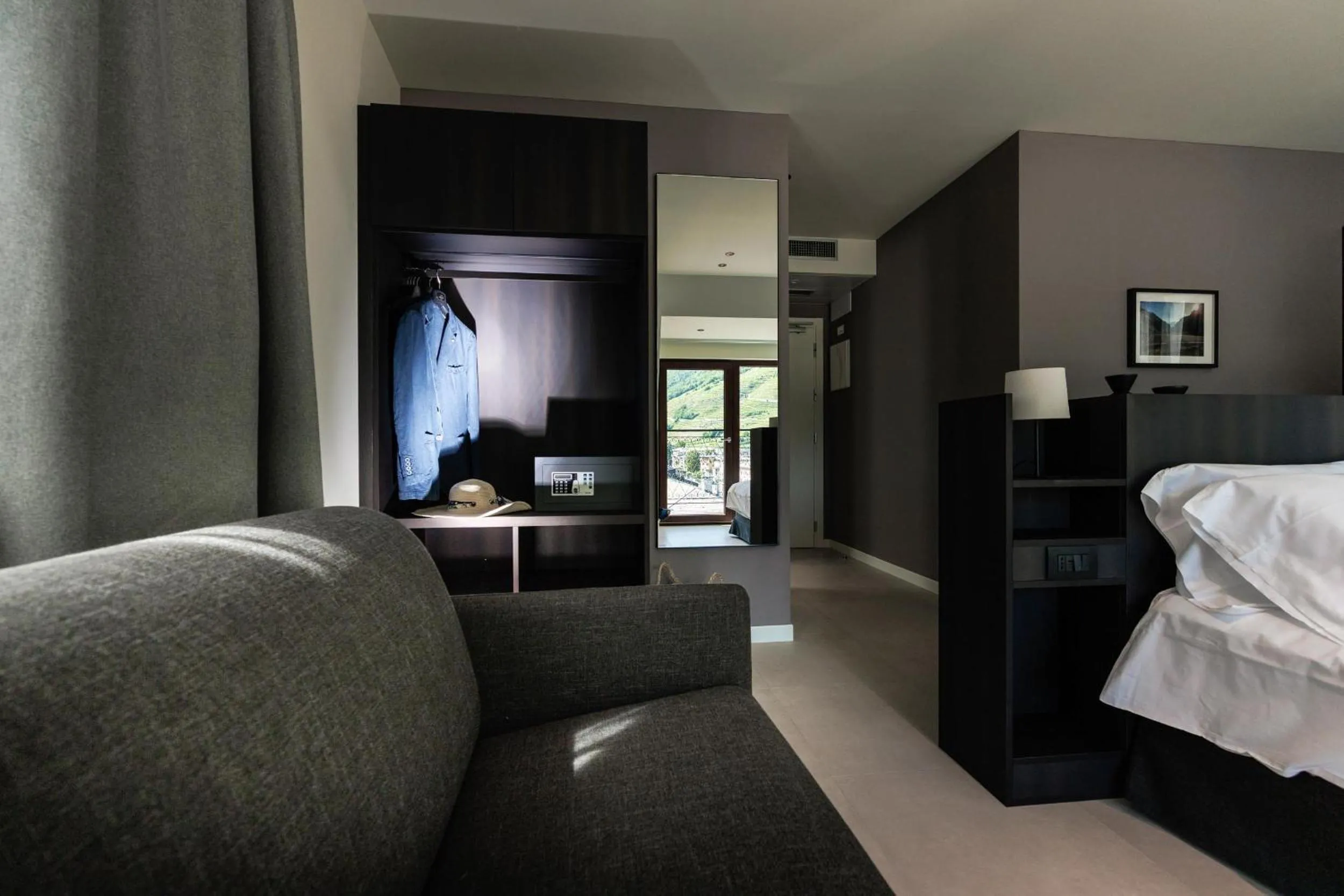 Bed in Hotel Stelvio Tirano