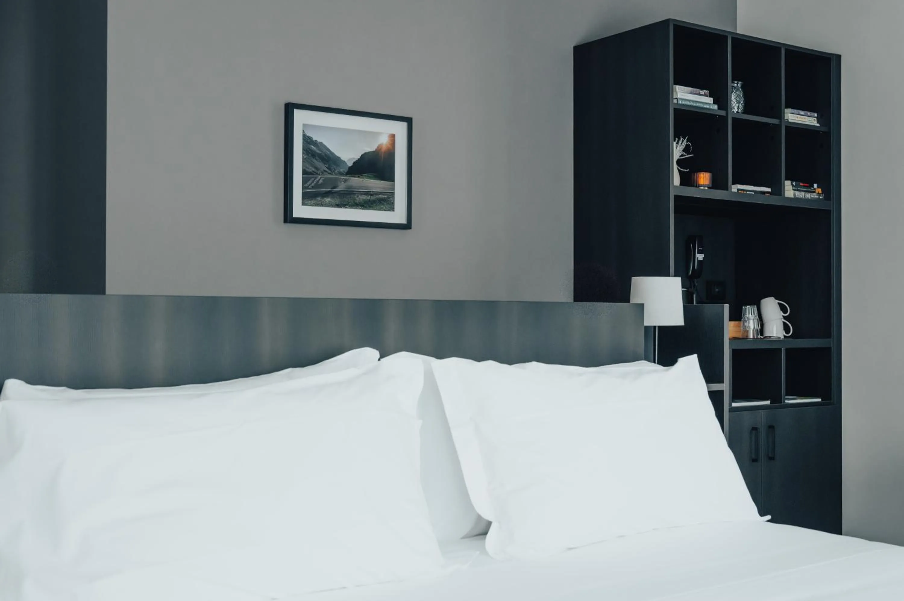 Bed in Hotel Stelvio Tirano