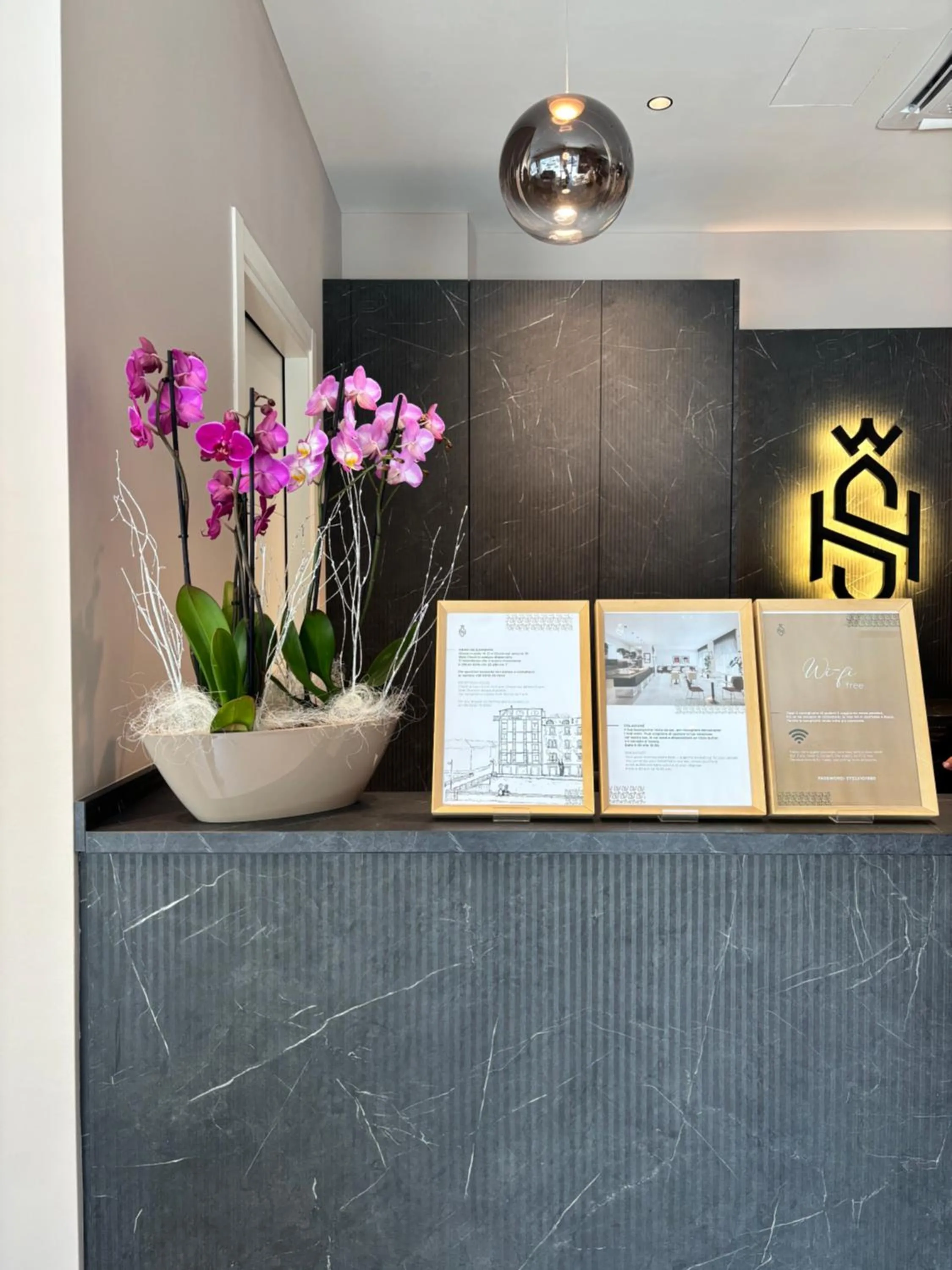 Decorative detail in Hotel Stelvio Tirano