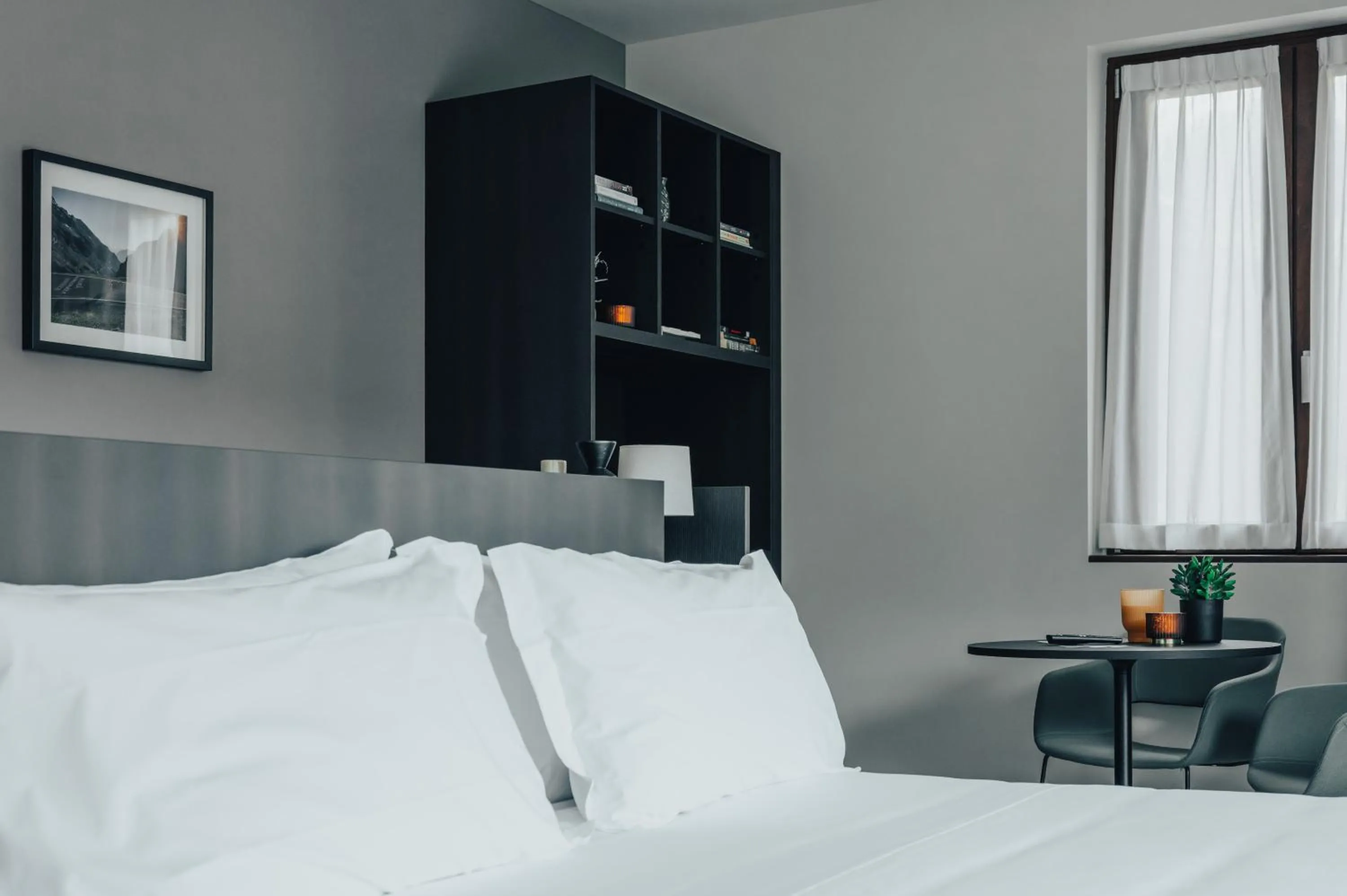 Bed in Hotel Stelvio Tirano