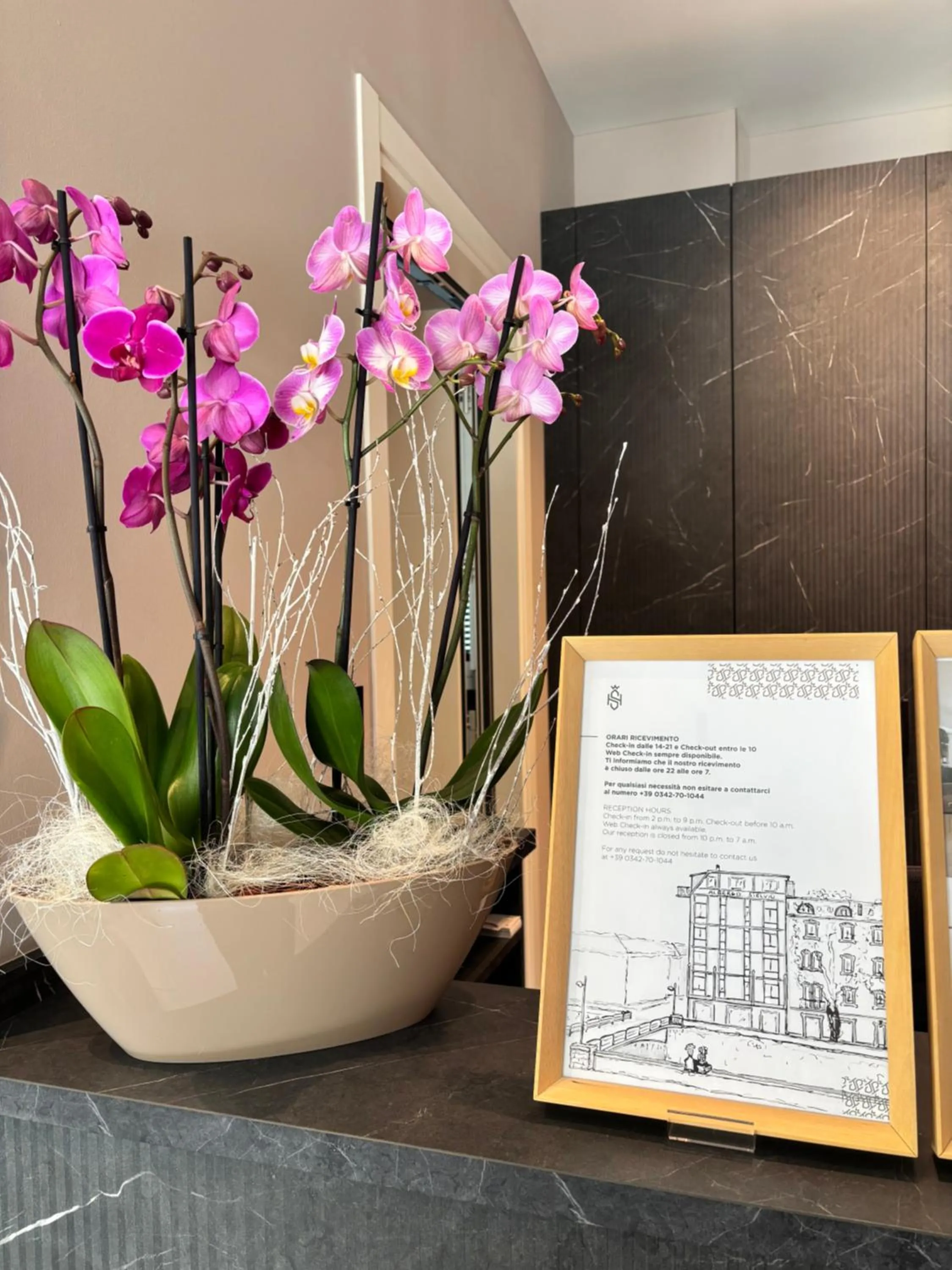 Decorative detail in Hotel Stelvio Tirano