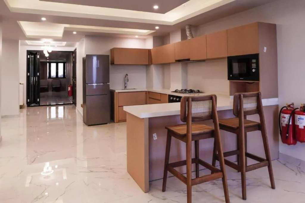 kitchen in Ocean Pearl Family Suite