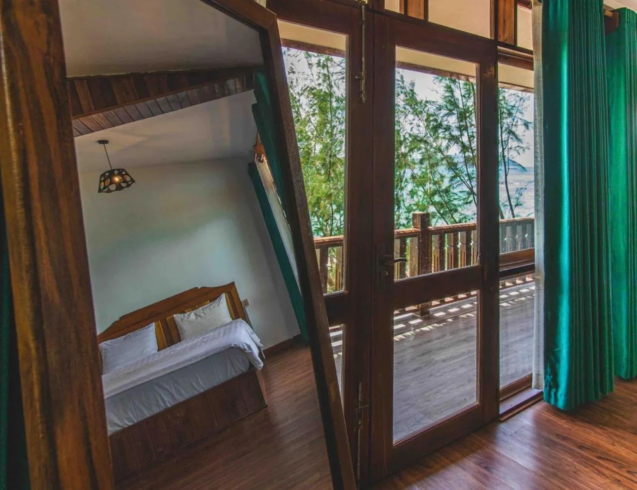 Bed in Tree House Bungalows