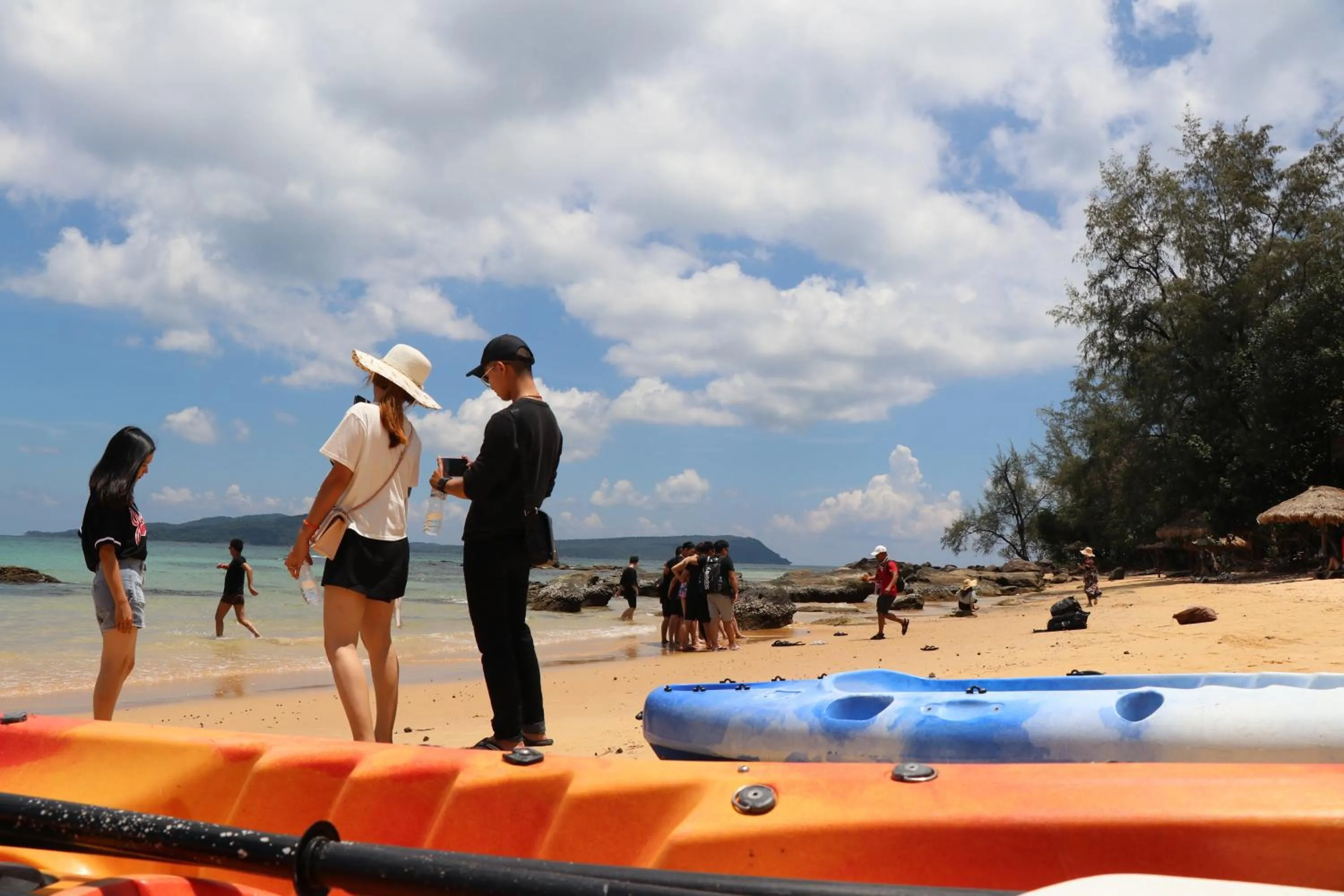 People in Tree House Bungalows