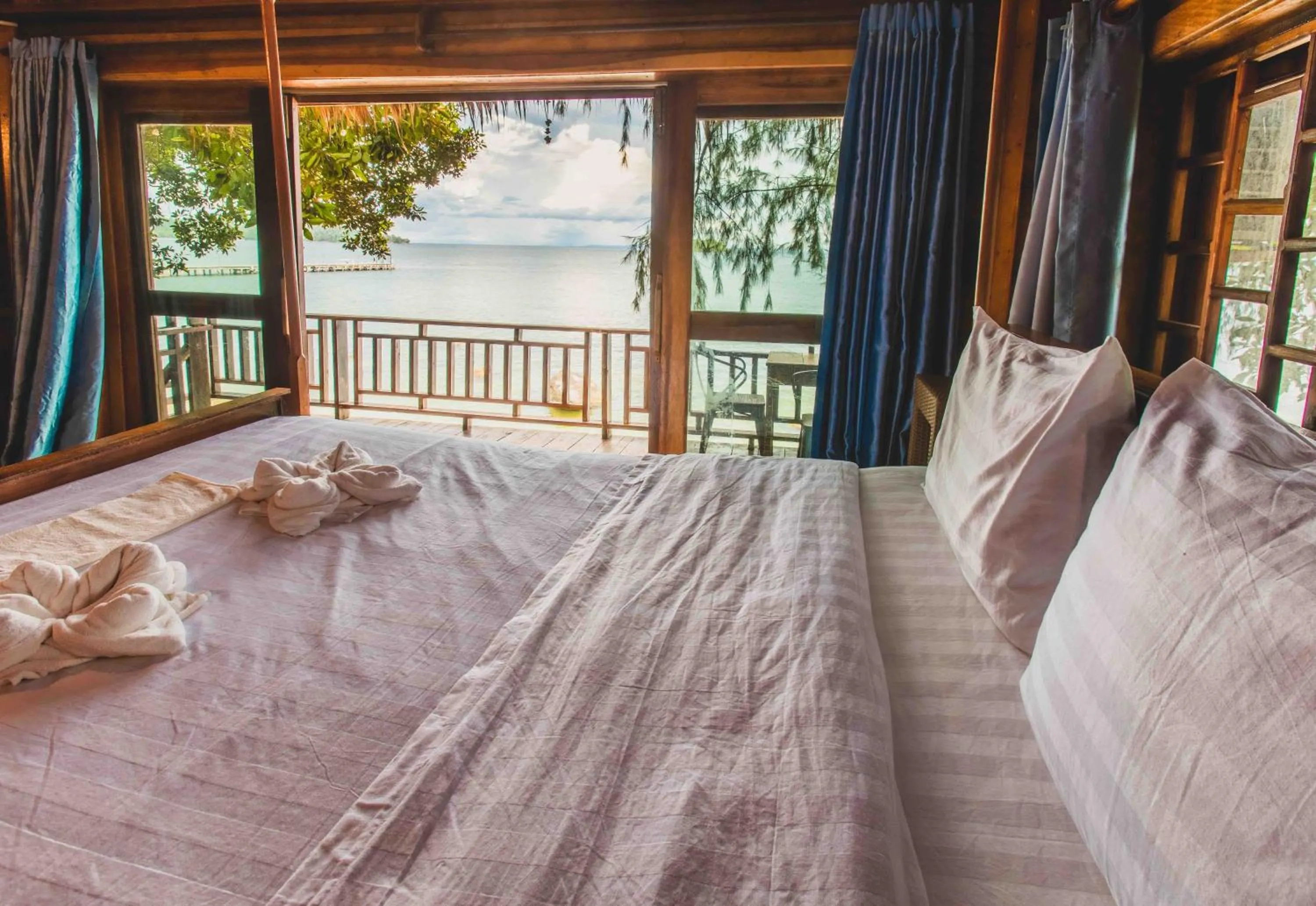 Bed in Tree House Bungalows