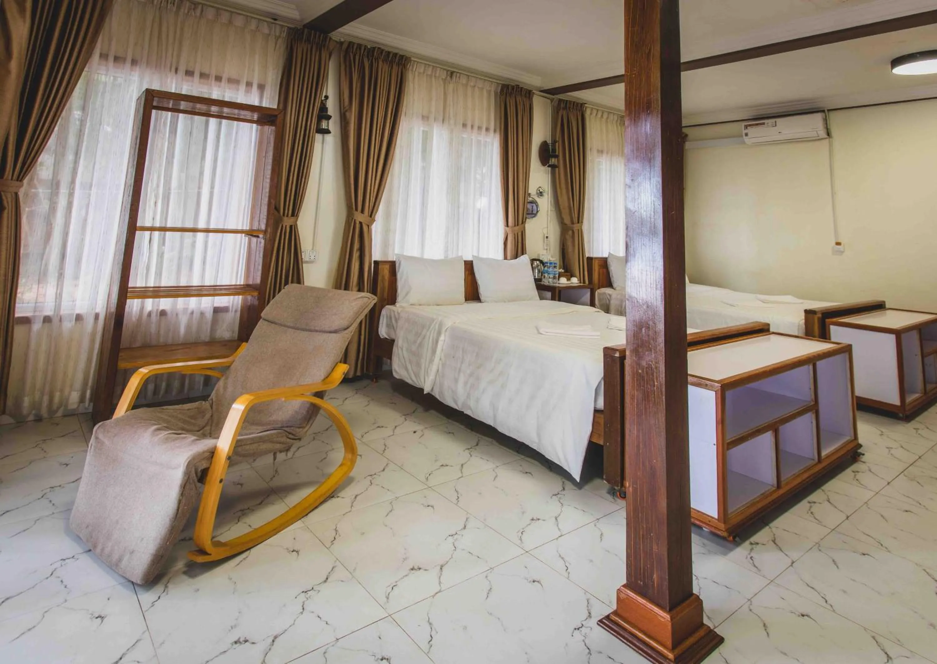 Bed in Tree House Bungalows