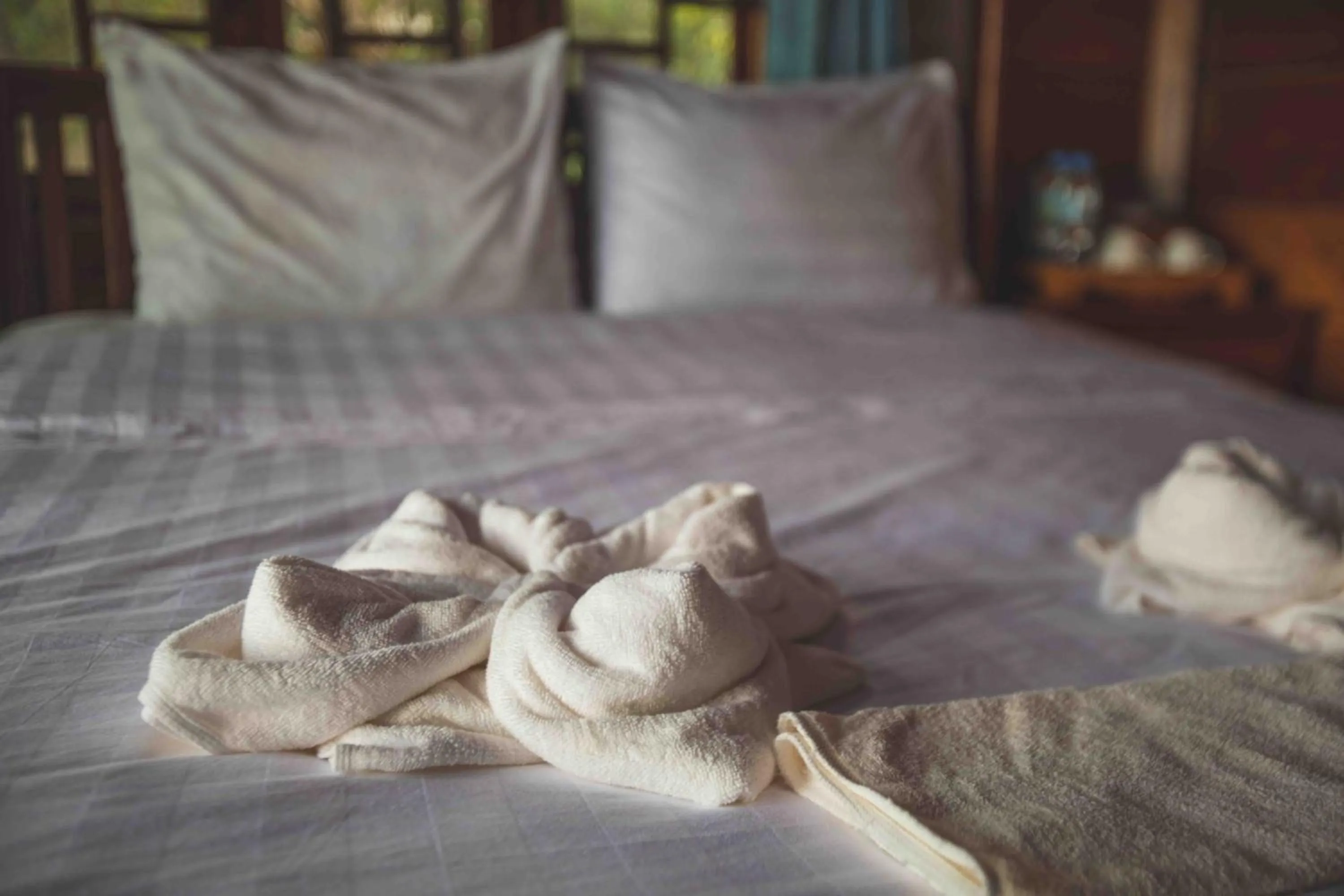 Bed in Tree House Bungalows