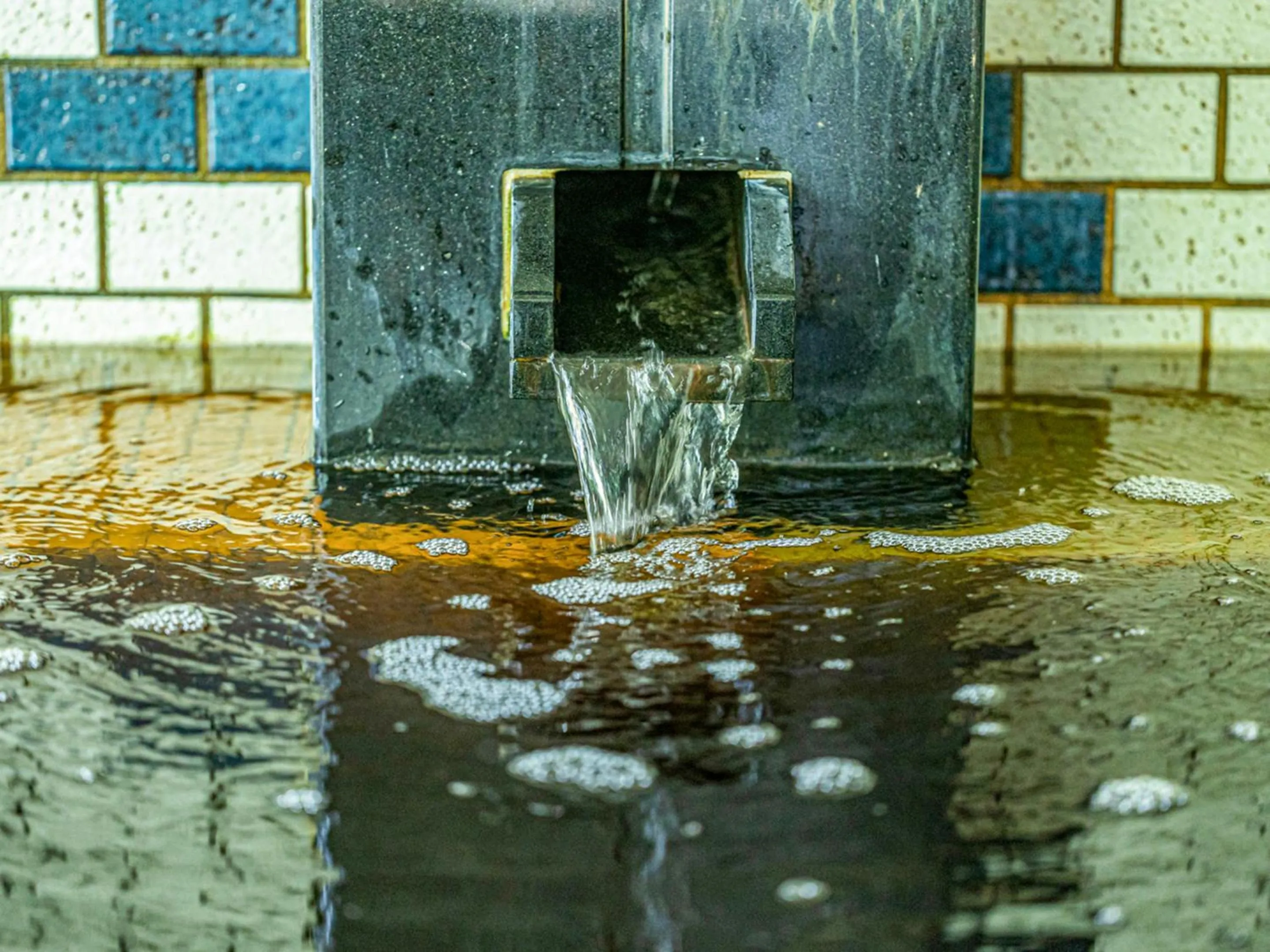 Hot Spring Bath in Kameyama Onsen Hotel