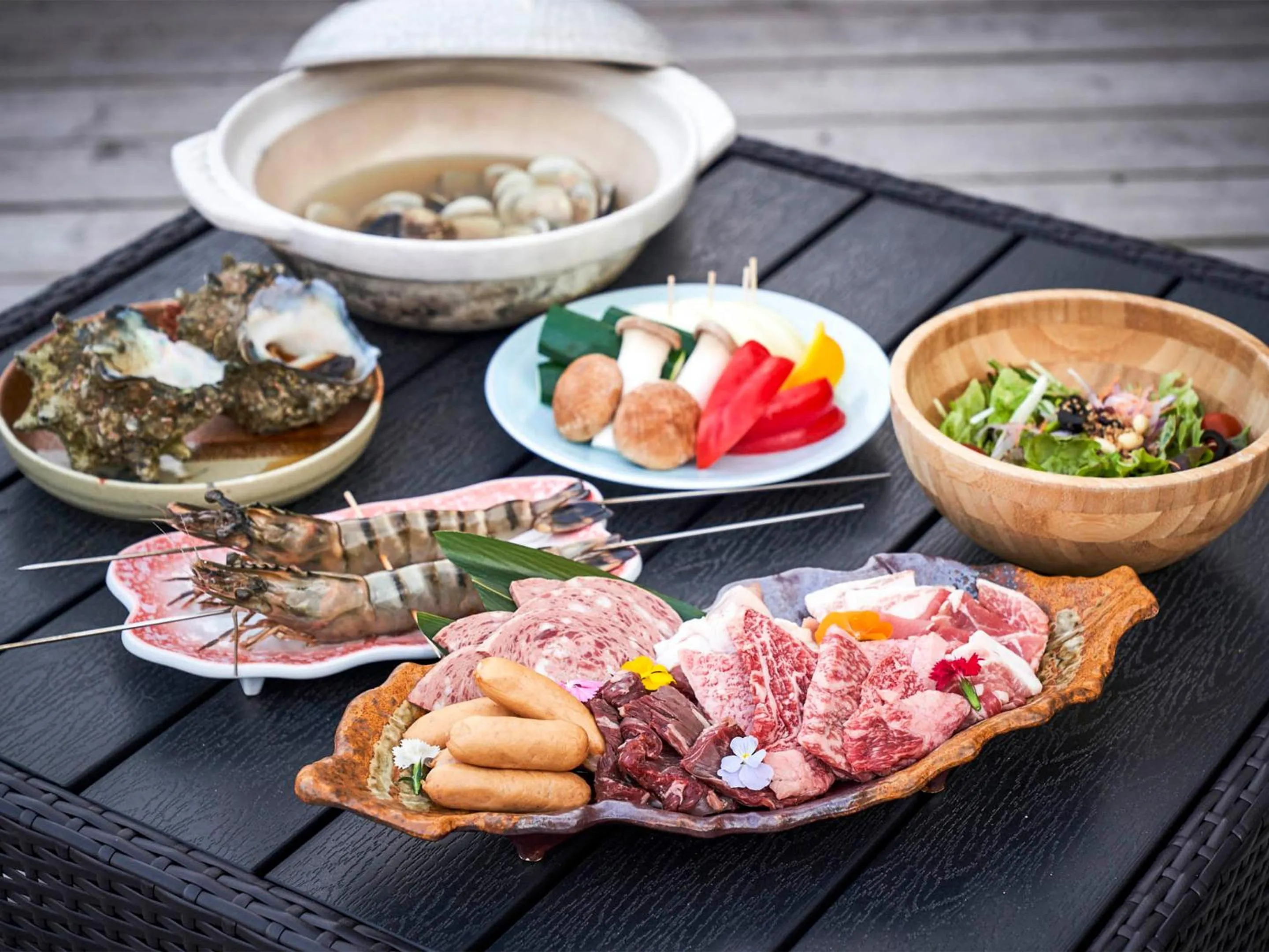 BBQ facilities in Kameyama Onsen Hotel