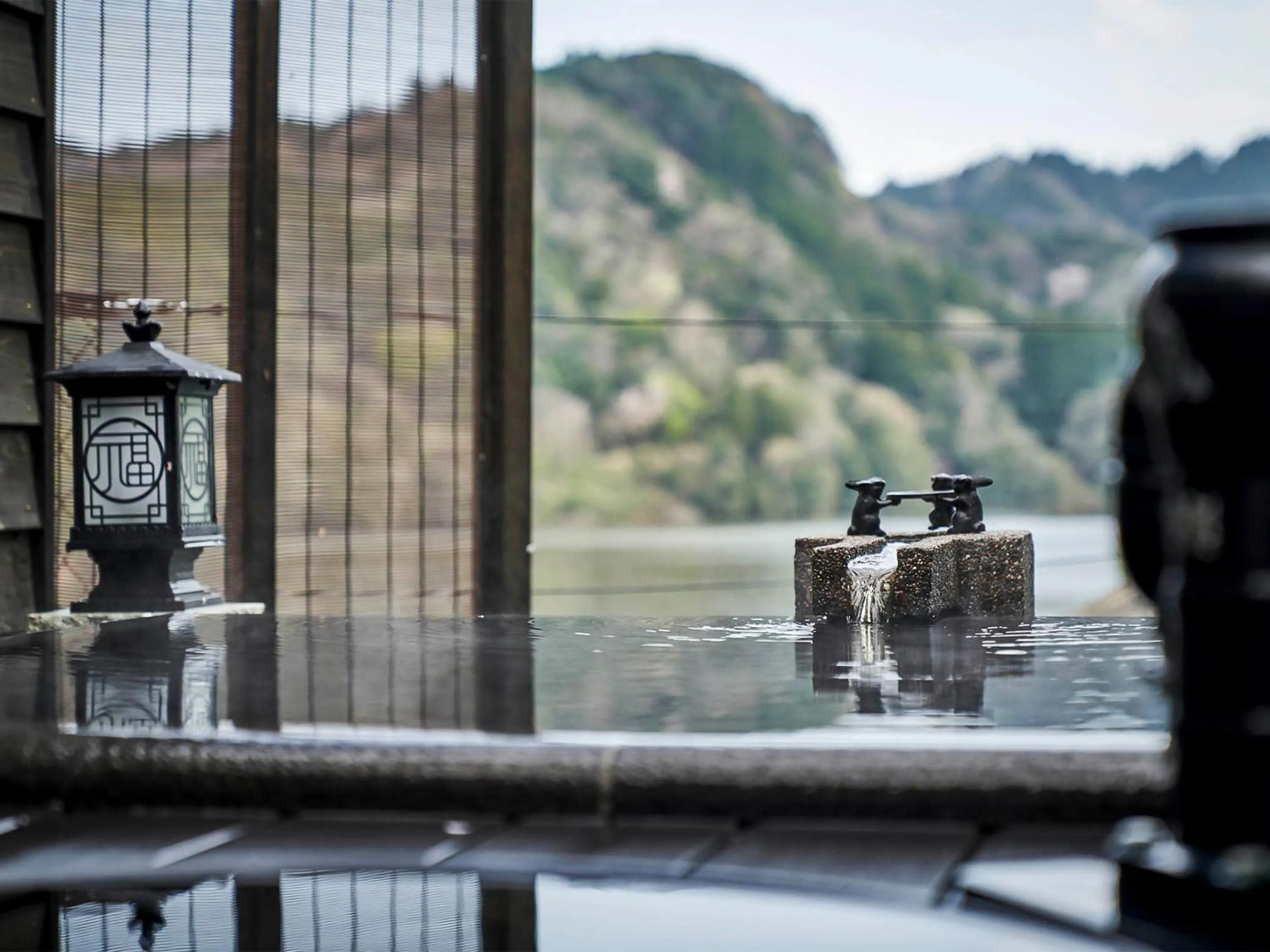Hot Spring Bath in Kameyama Onsen Hotel