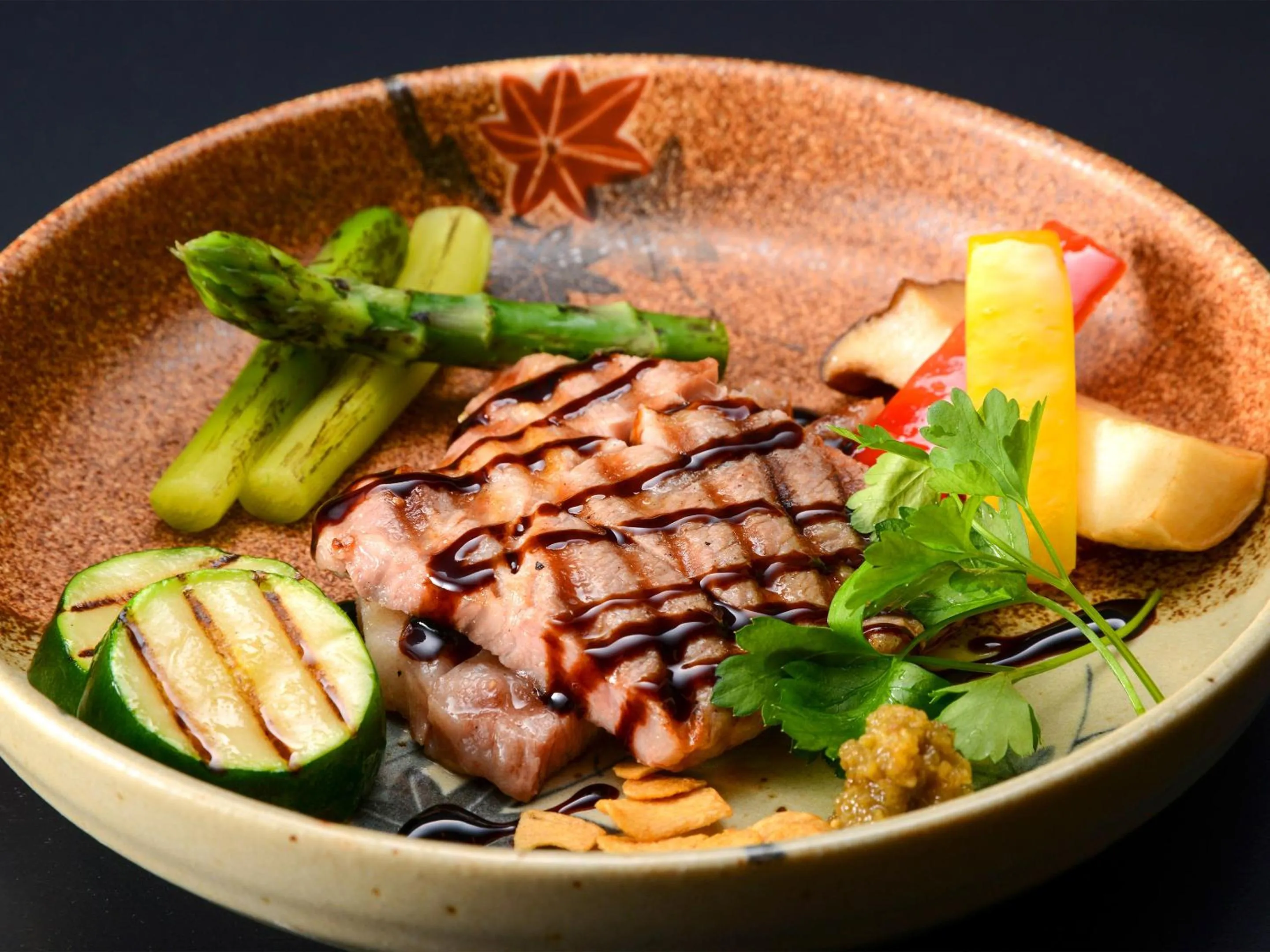 Food close-up in Kameyama Onsen Hotel