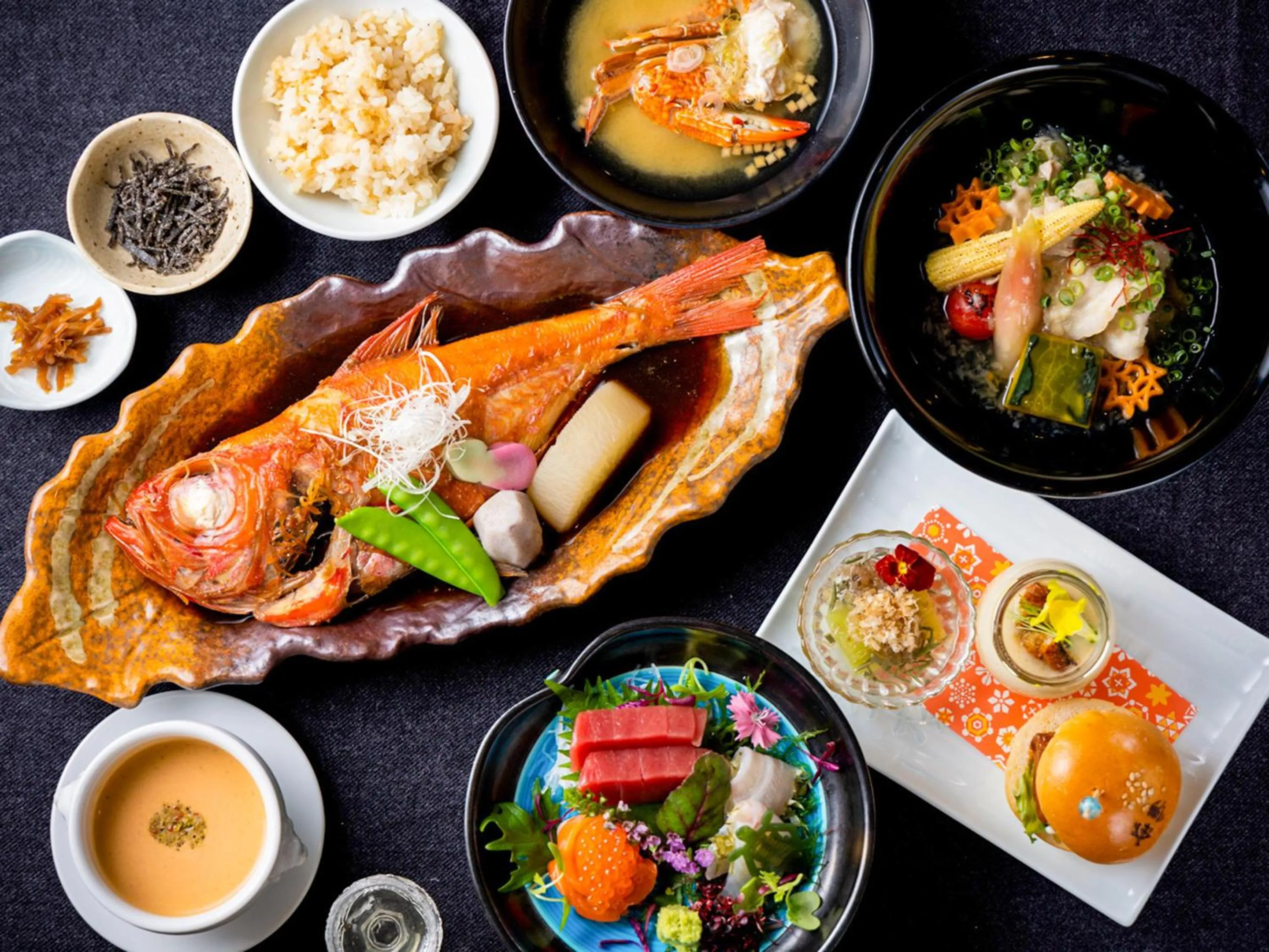 Dinner in Kameyama Onsen Hotel