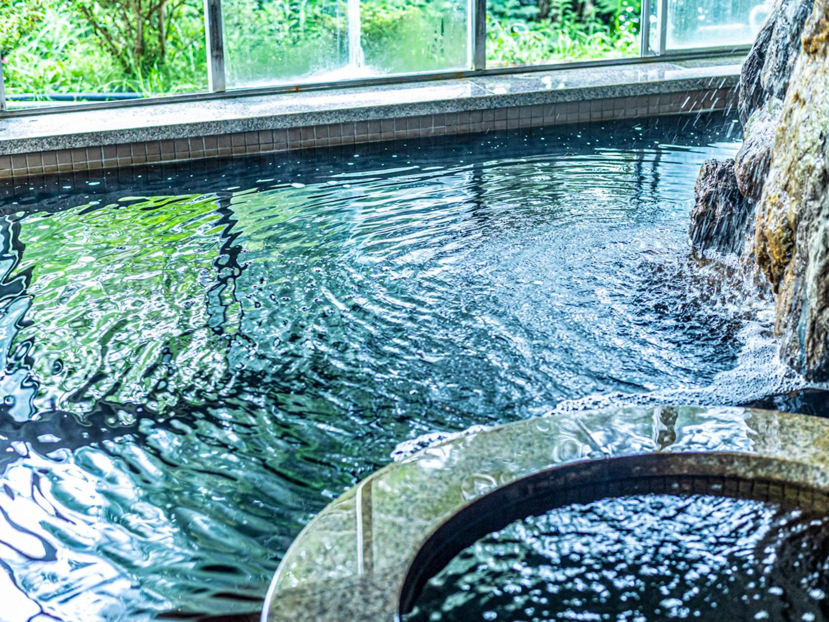 Hot Spring Bath in Kameyama Onsen Hotel