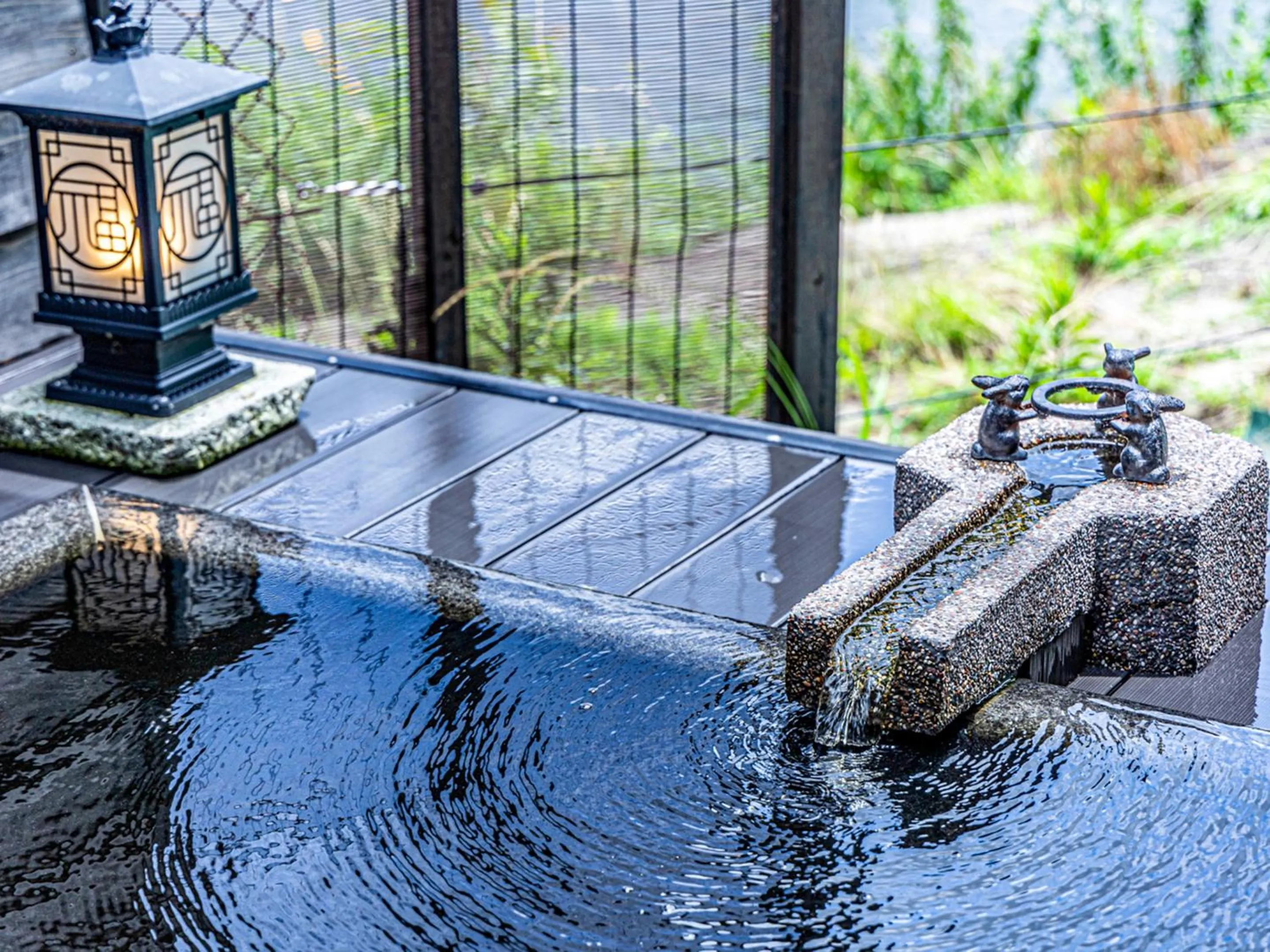 Open Air Bath in Kameyama Onsen Hotel