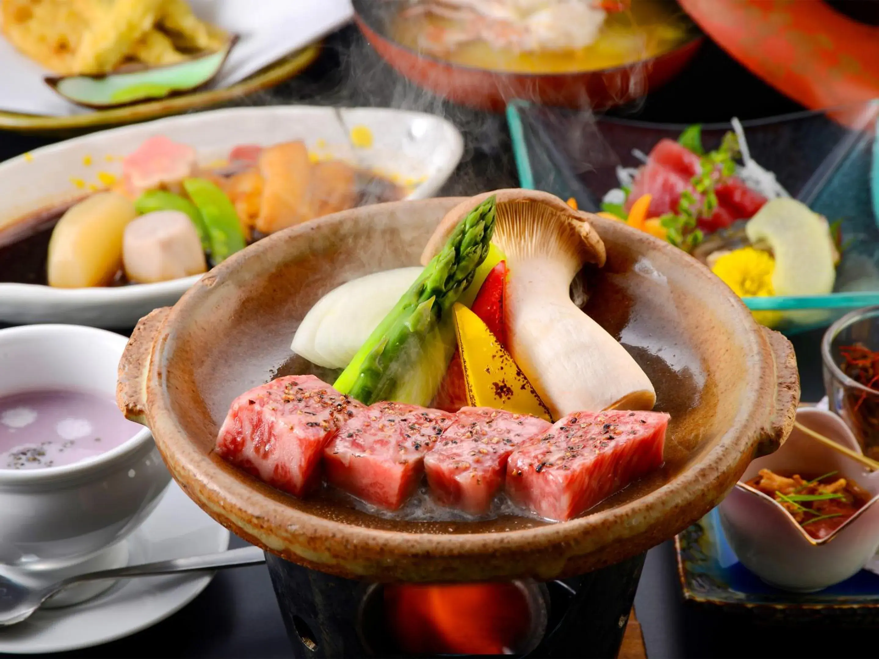 Food close-up in Kameyama Onsen Hotel Food close-up in Kameyama Onsen Hotel